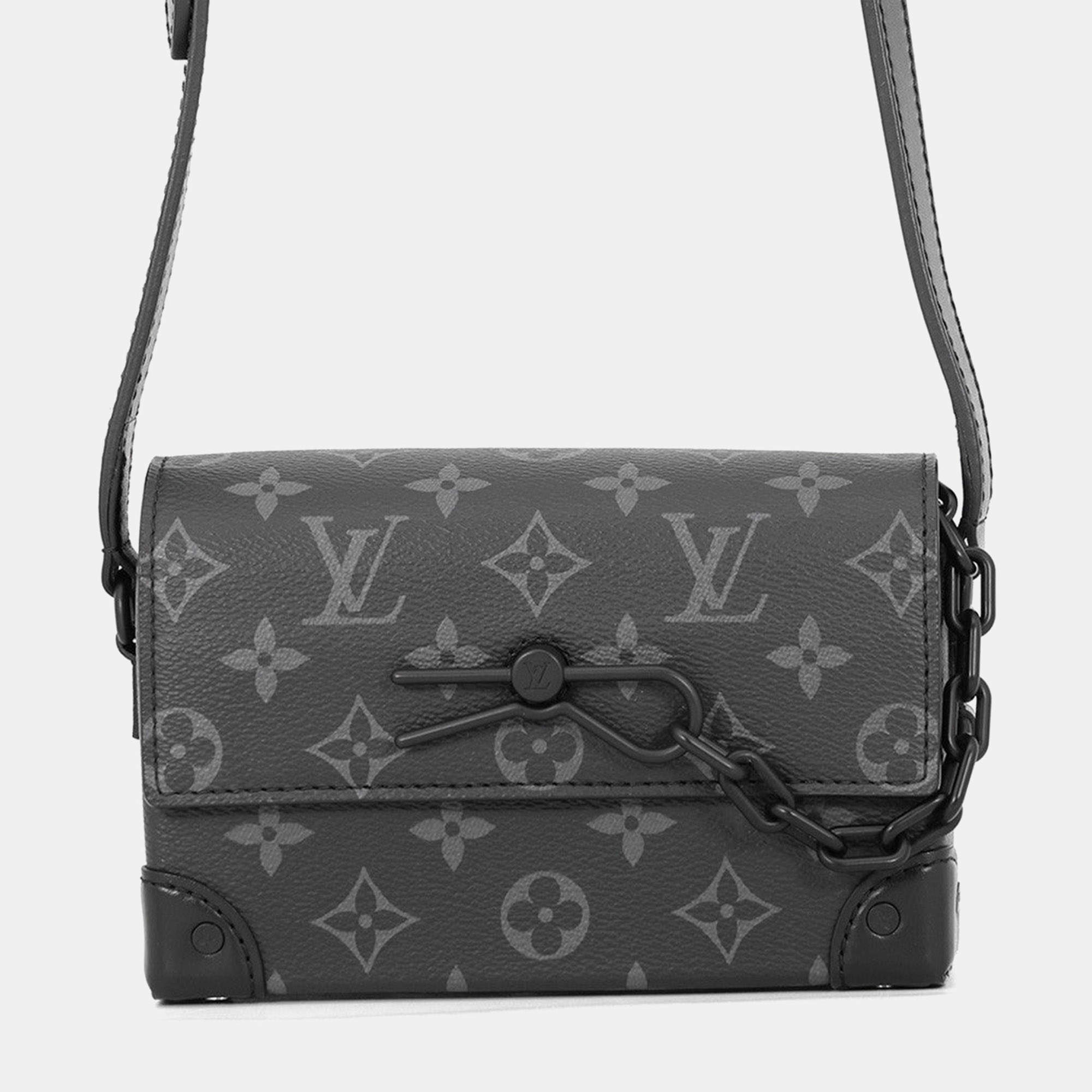Pre Owned Louis Vuitton Steamer Wearable Wallet Noir Monogram Eclipse