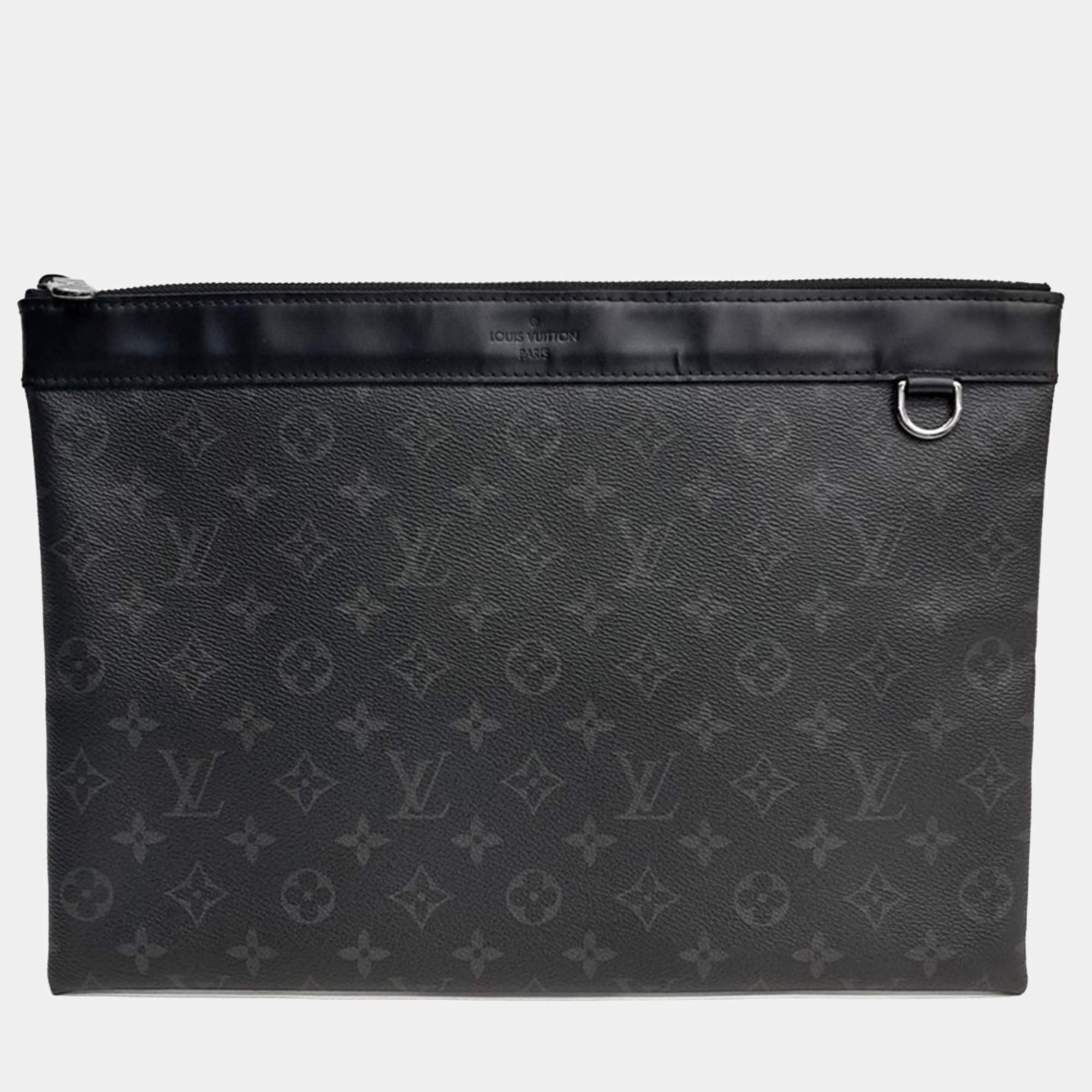 مملوكة مسبقًا Louis Vuitton Black PVC Eclipse Pochette Clutch