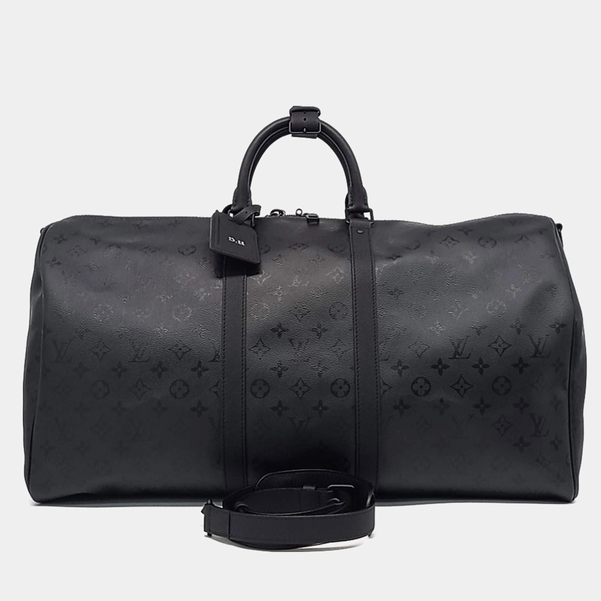 Pre Owned Louis Vuitton Midnight Bandoulière Keepall 55 M28405