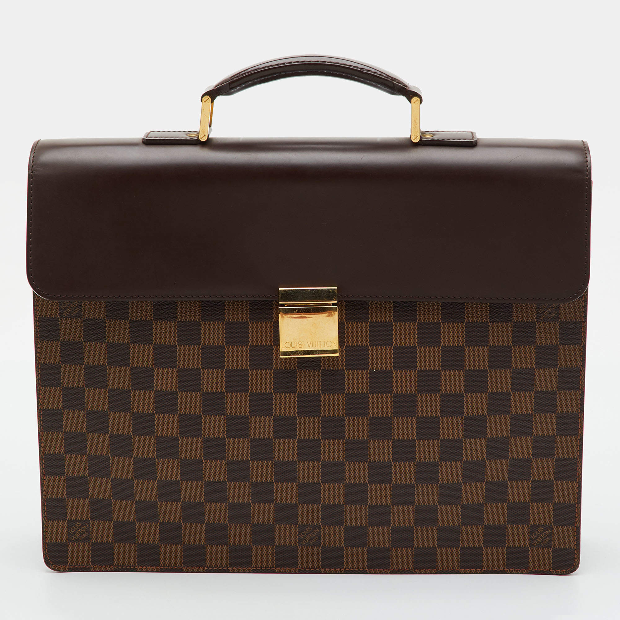 Pre Owned Louis Vuitton Altona Damier Ebene Canvas Briefcase