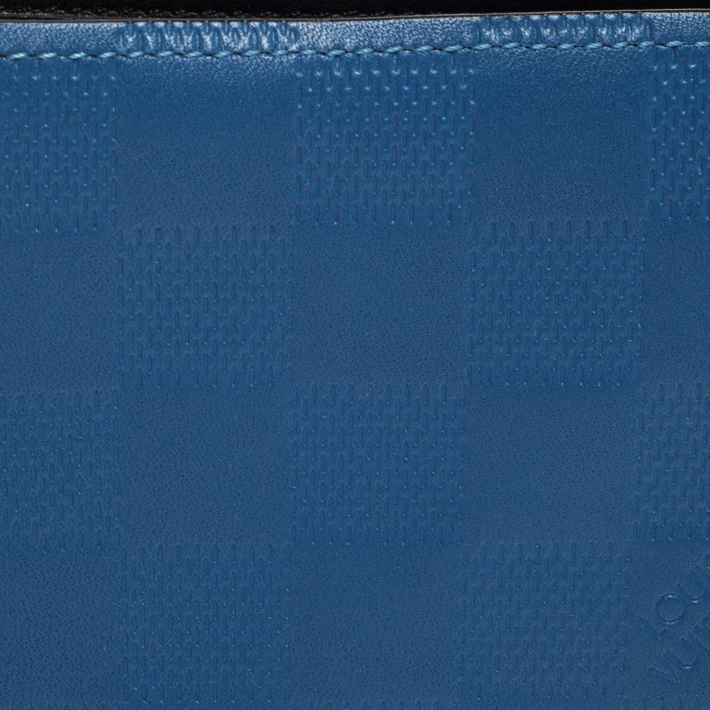 Louis Vuitton Blue Damier Infini Leather Slender Wallet