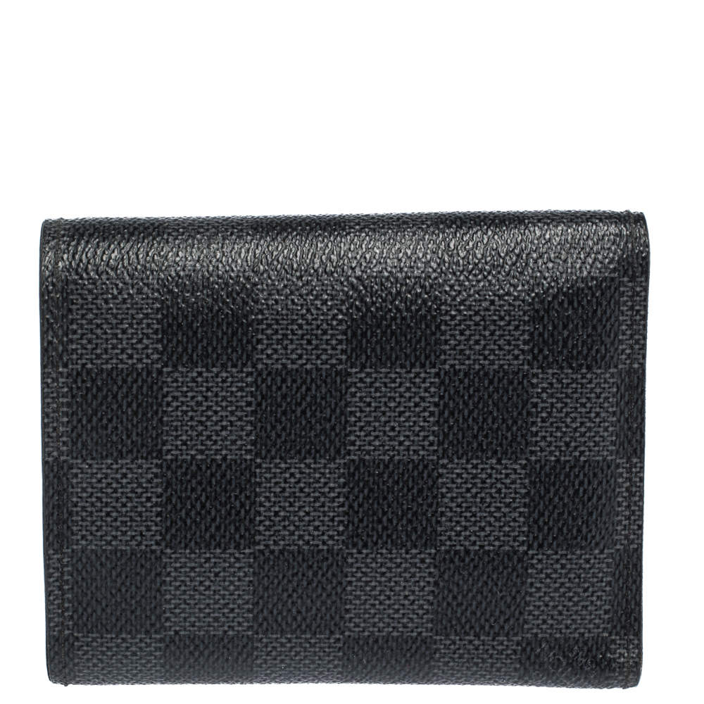 LOUIS VUITTON Damier Graphite Canvas Tri-Fold Compact Wallet 217310