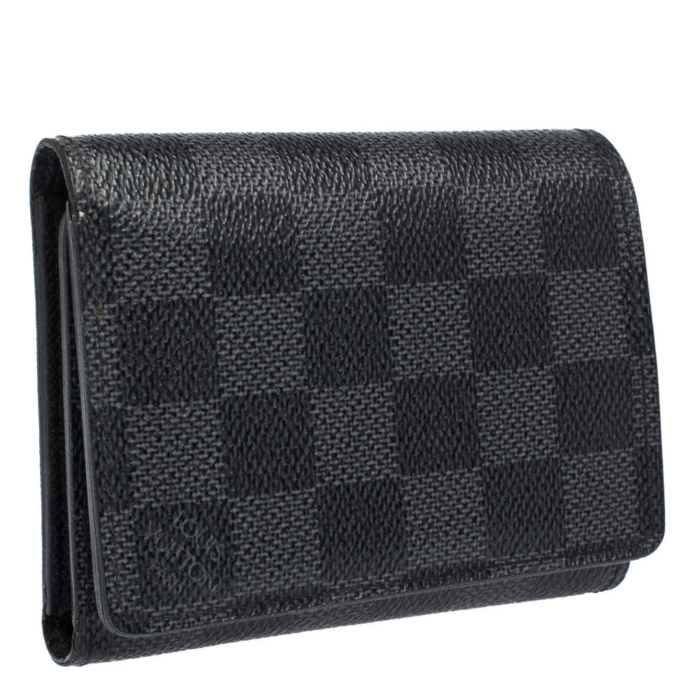 LOUIS VUITTON Damier Graphite Canvas Tri-Fold Compact Wallet 217310