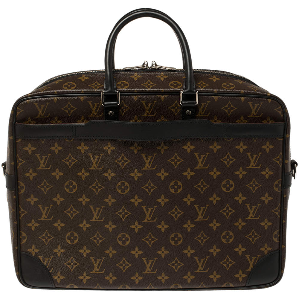 Pre Owned حقيبة عمل لوي فيتون فواياج بورت دوكومنتز كانفاس مونوغرامية GM