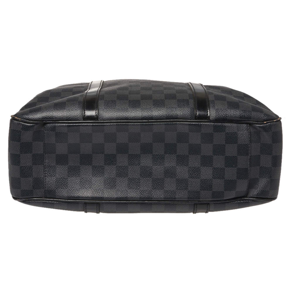 Louis Vuitton Tadao Handbag Damier Graphite PM Black 23343166