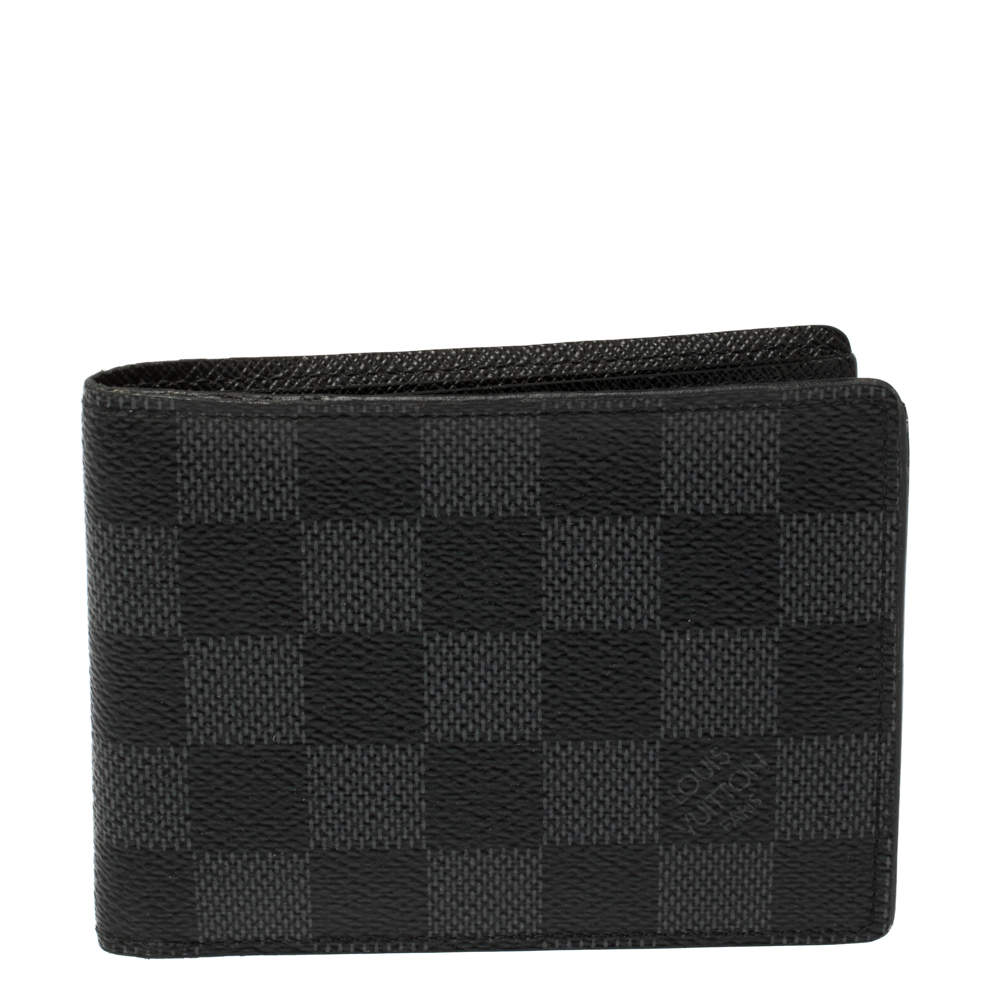 Pre Owned Louis Vuitton Damier Graphite Canvas Multiple Bifold Wallet
