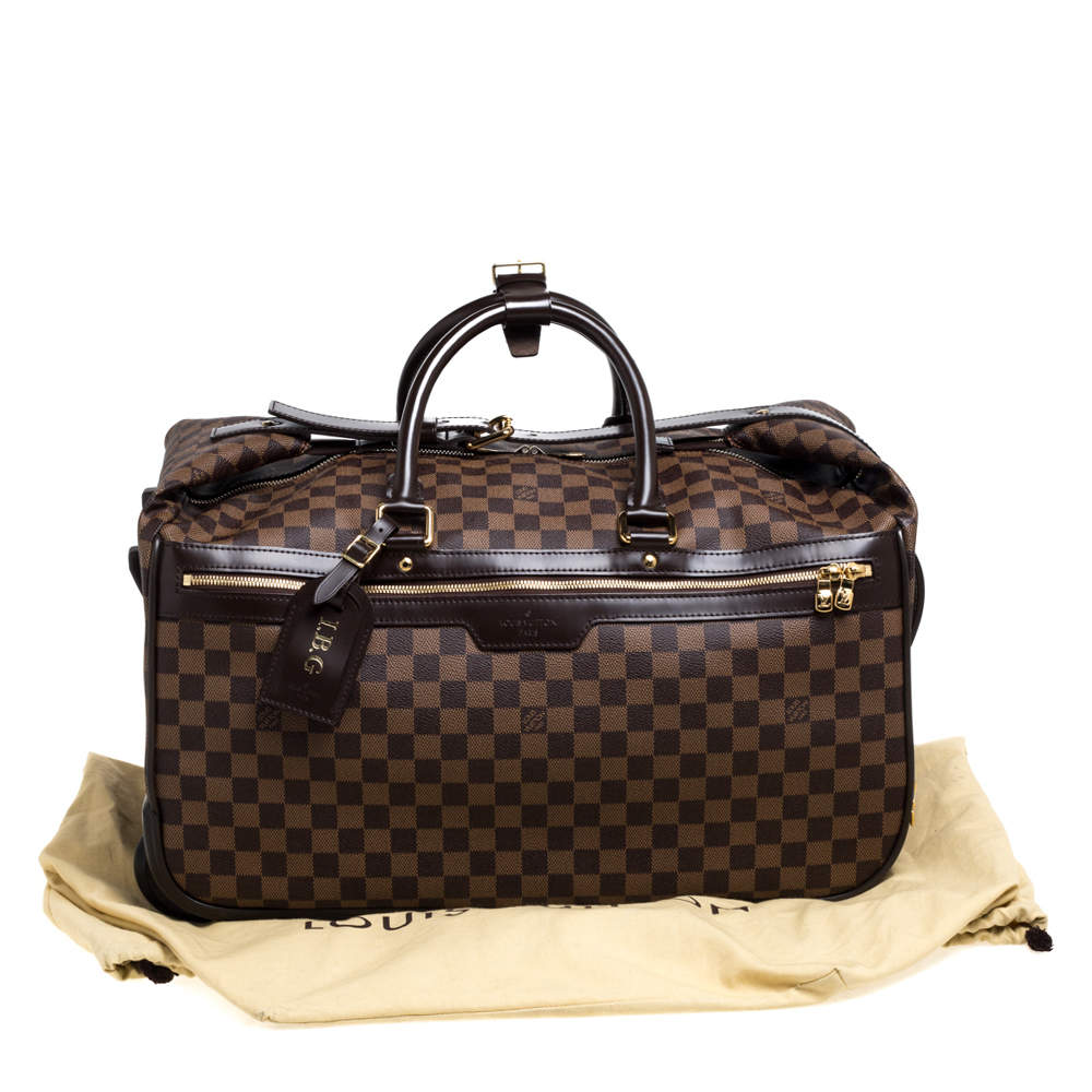 Louis Vuitton Damier Ebene Eole 50 Convertible Duffle Rolling Luggage  Trolley Leather ref.344404 - Joli Closet