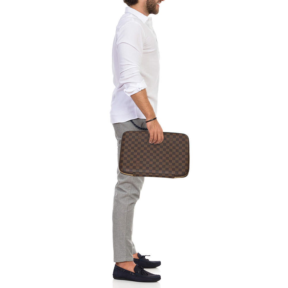 LOUIS VUITTON - HORIZON LAPTOP SLEEVE 15 DAMIER EBENE CANVAS – RE.LUXE AU