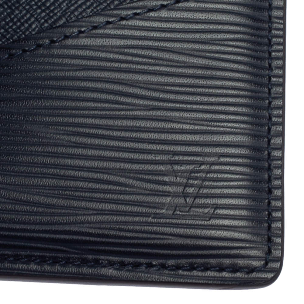 Louis Vuitton Epi Organizer De Poche M61821 Epi Leather Card Case Navy  BF545140