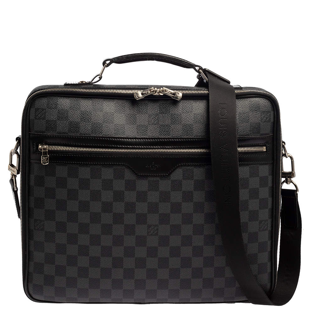 Pre Owned Louis Vuitton Damier Graphite Canvas Steeve Briefcase Bag