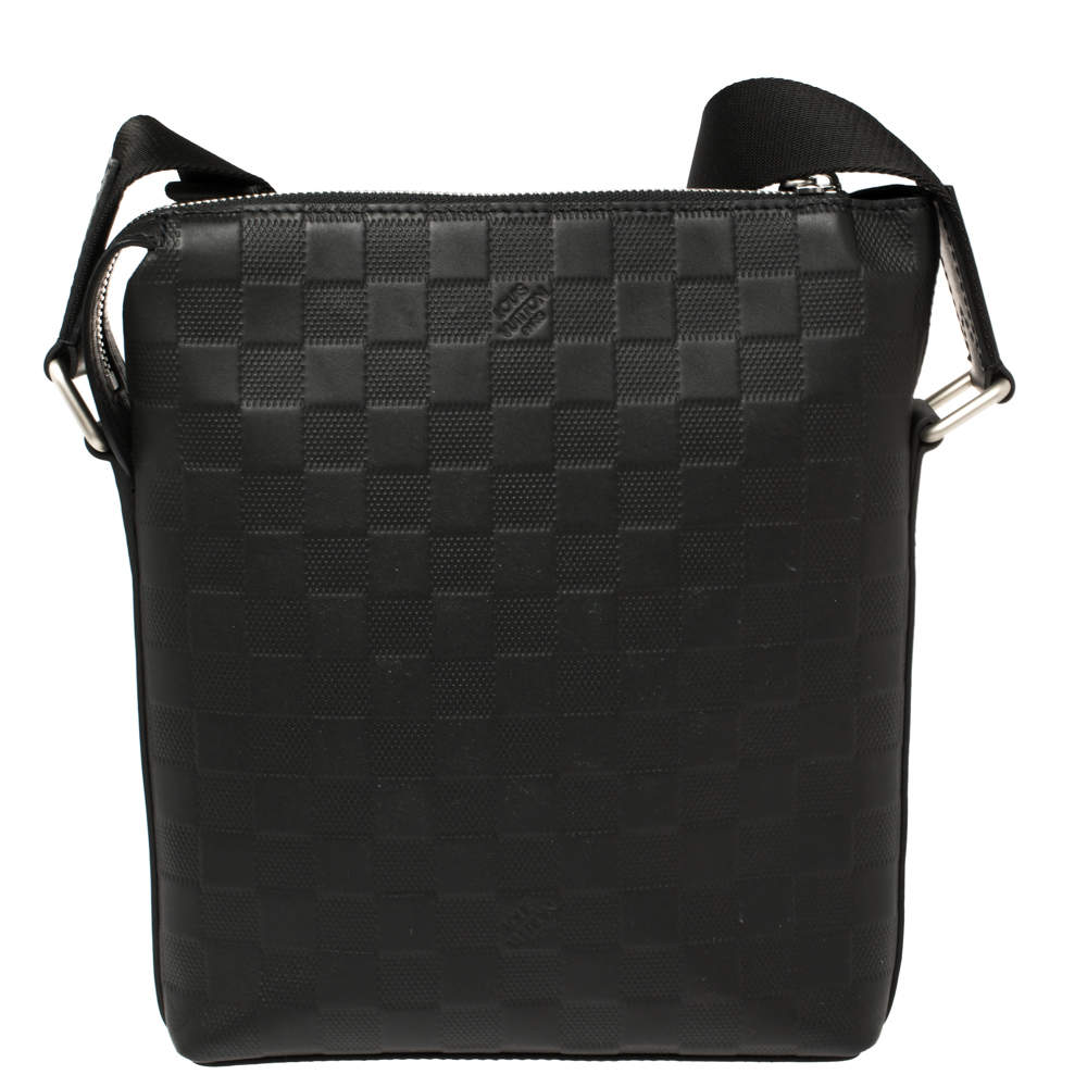 Black Louis Vuitton Damier Infini Discovery Messenger MM Crossbody Bag