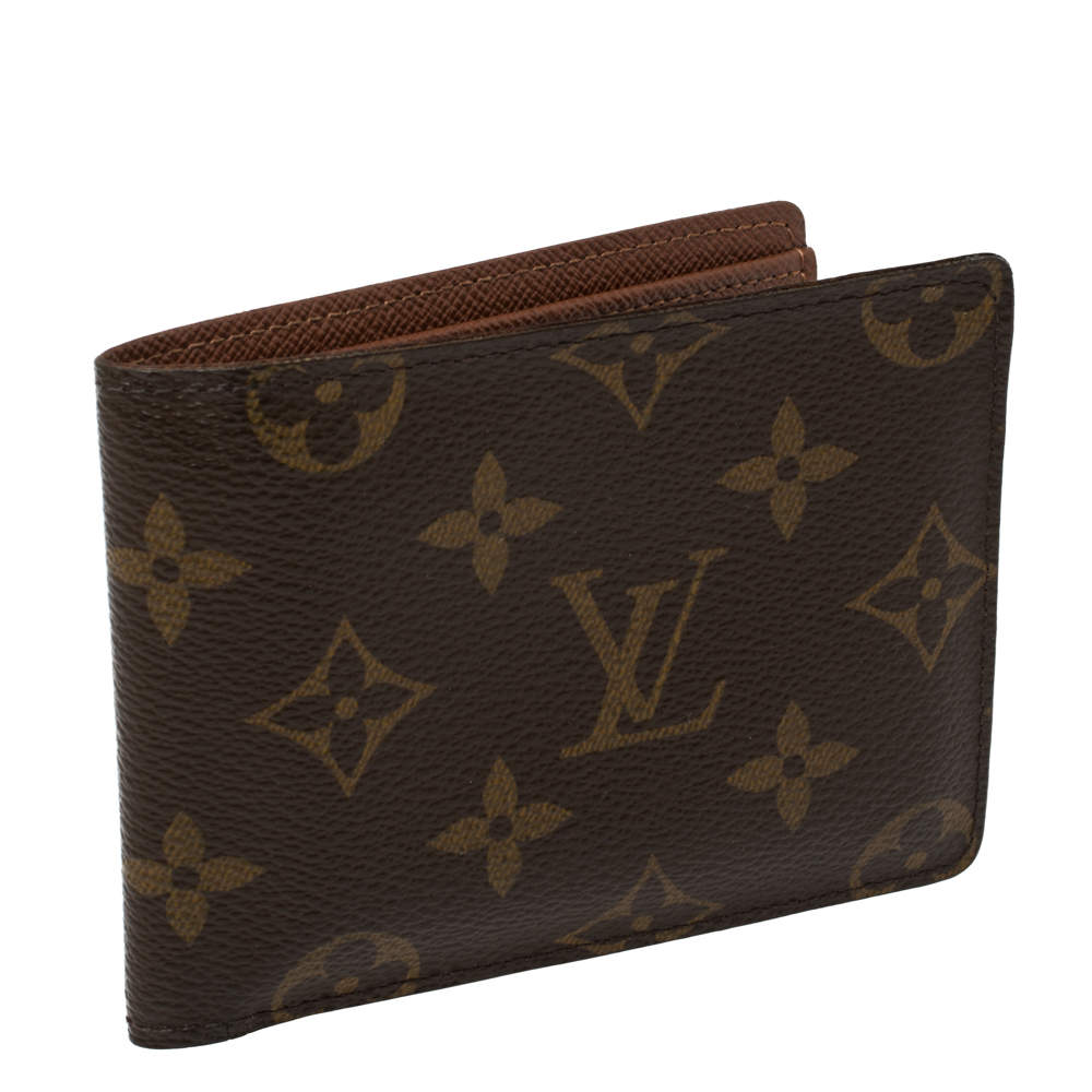 Louis Vuitton Monogram Titanium Multiple Wallet, Fesyen Pria, Tas