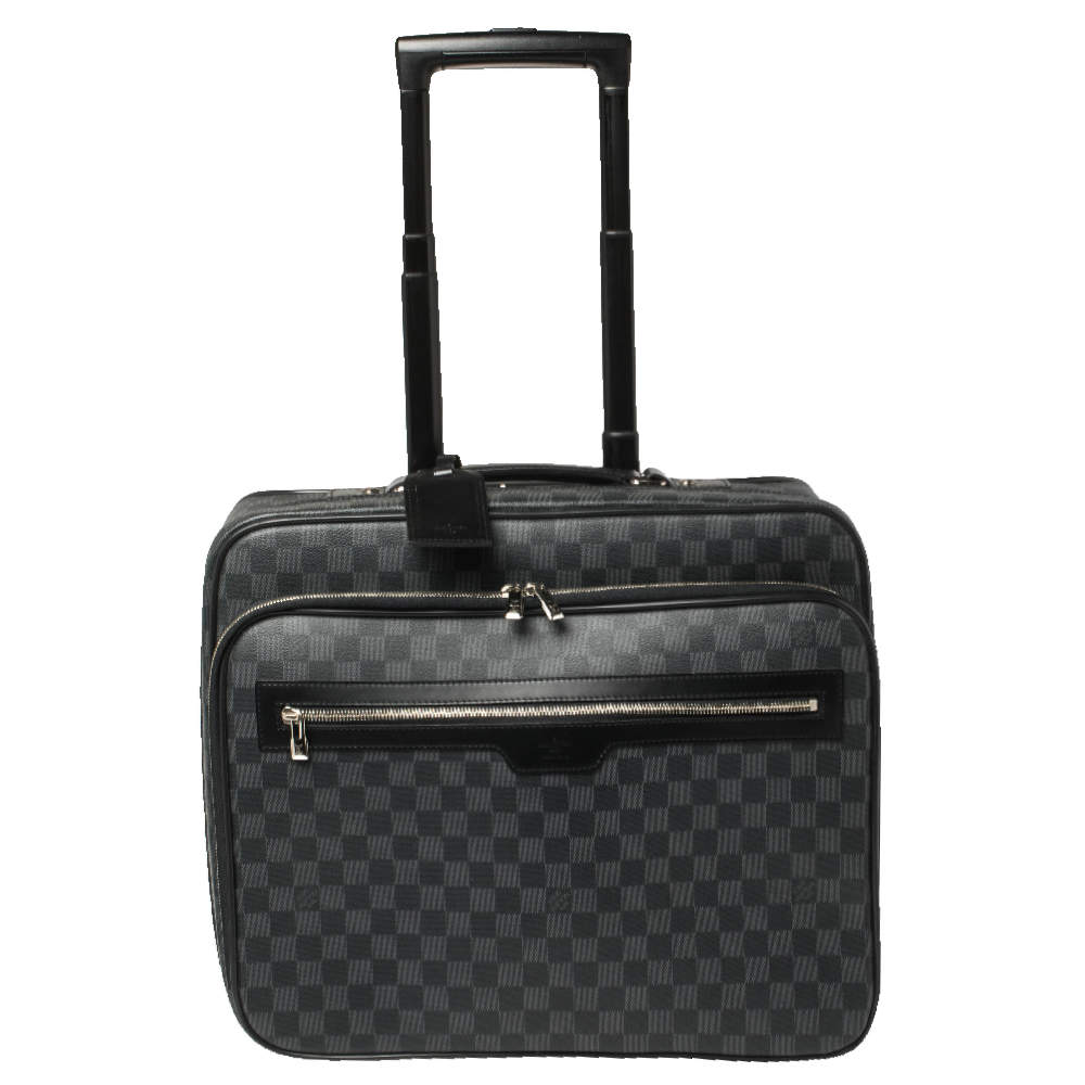 مملوكة مسبقًا Louis Vuitton Damier Graphite Canvas Pilot Case Luggage