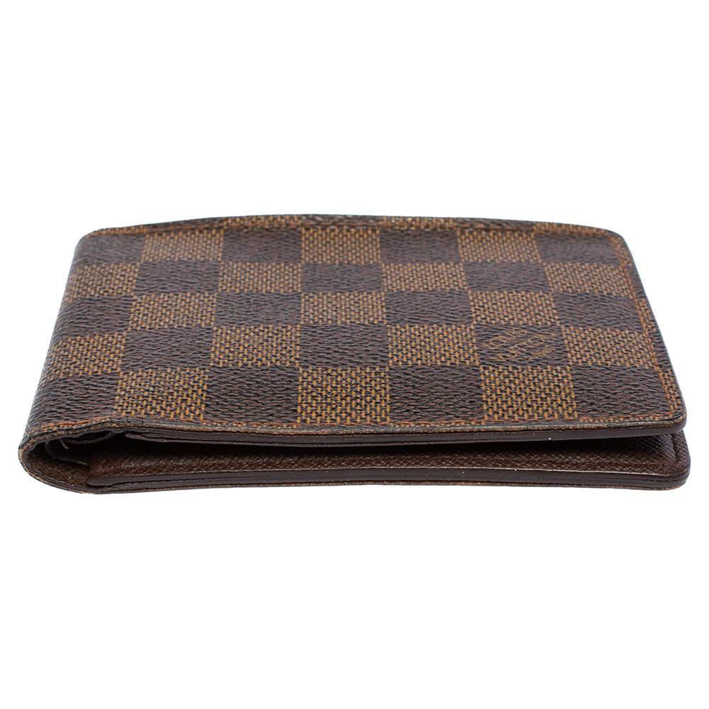 Louis Vuitton N60396 Giant Damier Ebene canvas with Tortoise “LV made”  Multiple Wallet (RA3260) - The Attic Place
