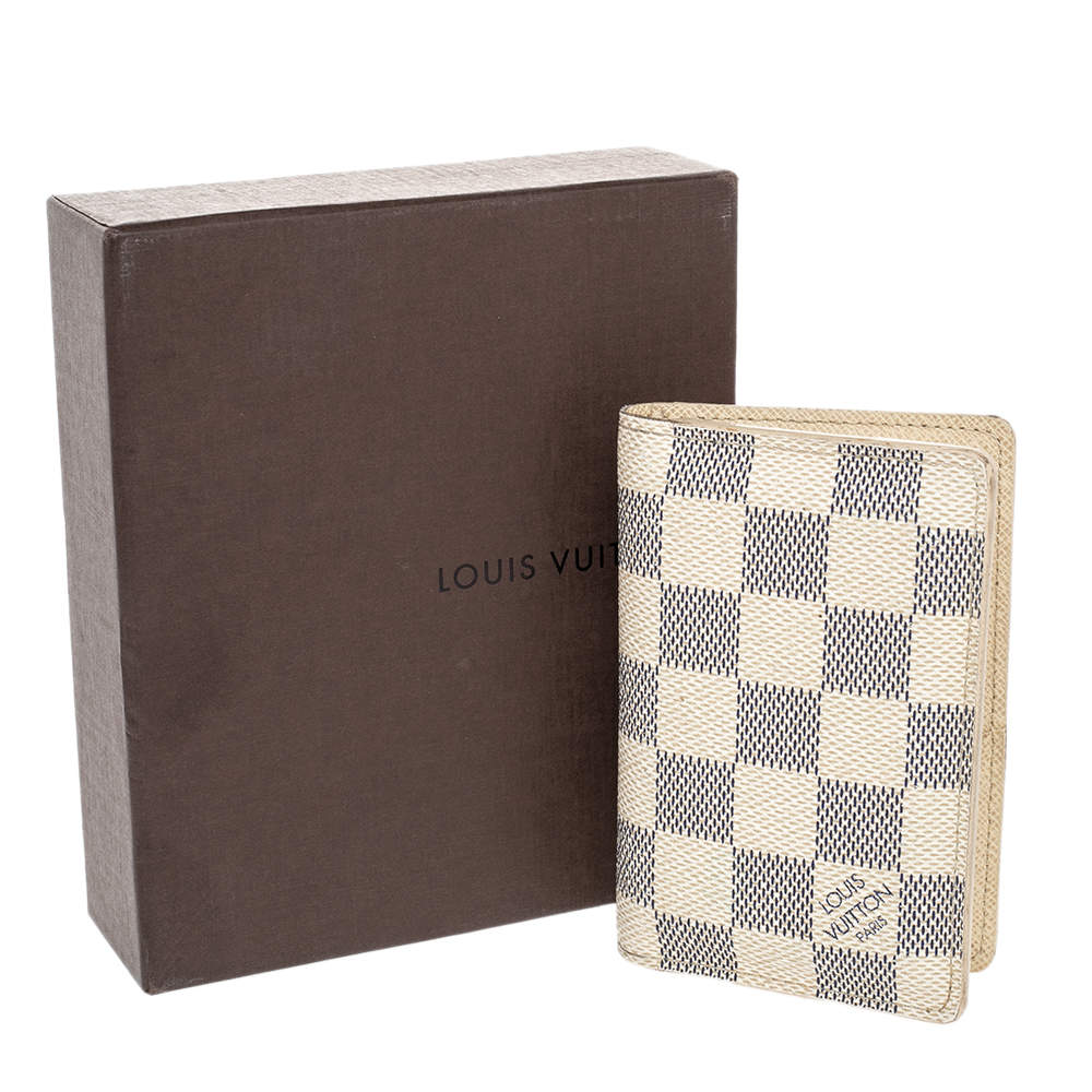 Pre-owned Louis Vuitton Pocket Organizer Damier Azur Nm White/blue, ModeSens