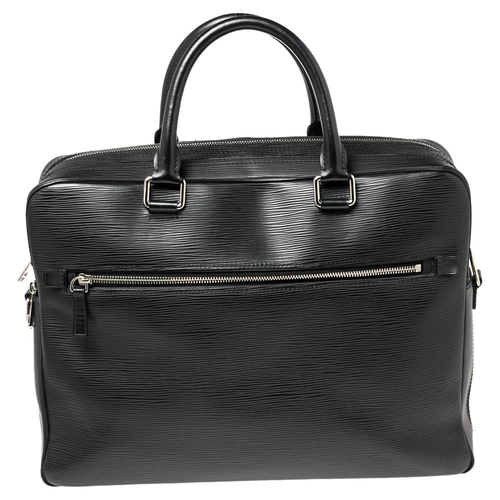 Pre Owned Louis Vuitton Black Epi Leather Porte Documents Business Briefcase