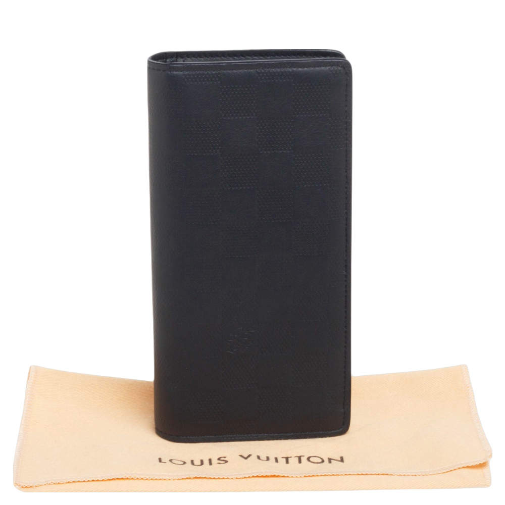 Louis Vuitton Black Damier Infini Brazza Wallet W/ TS Initials – The Closet