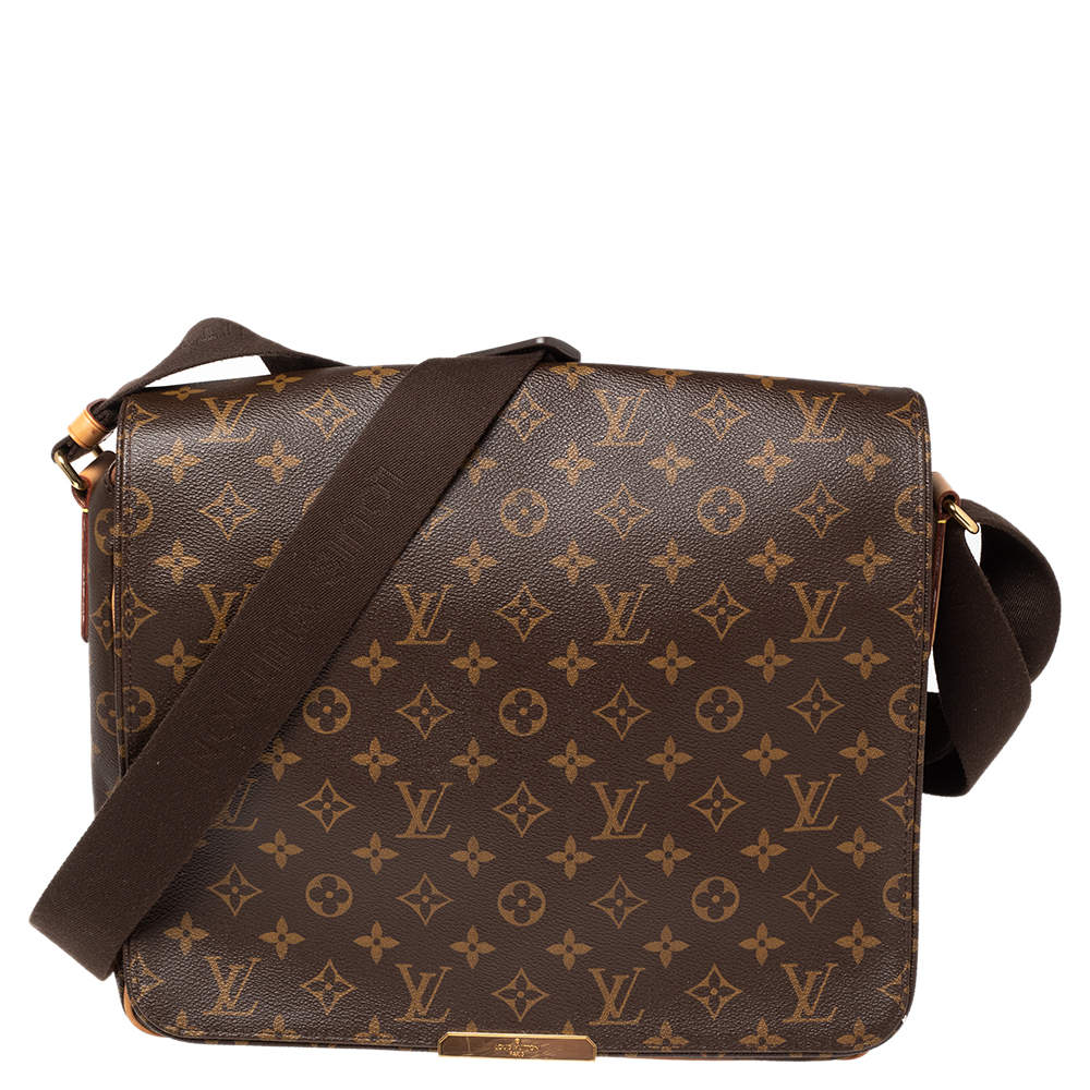 Louis Vuitton Monogram Abbesses Brown Leather Cloth ref.90748
