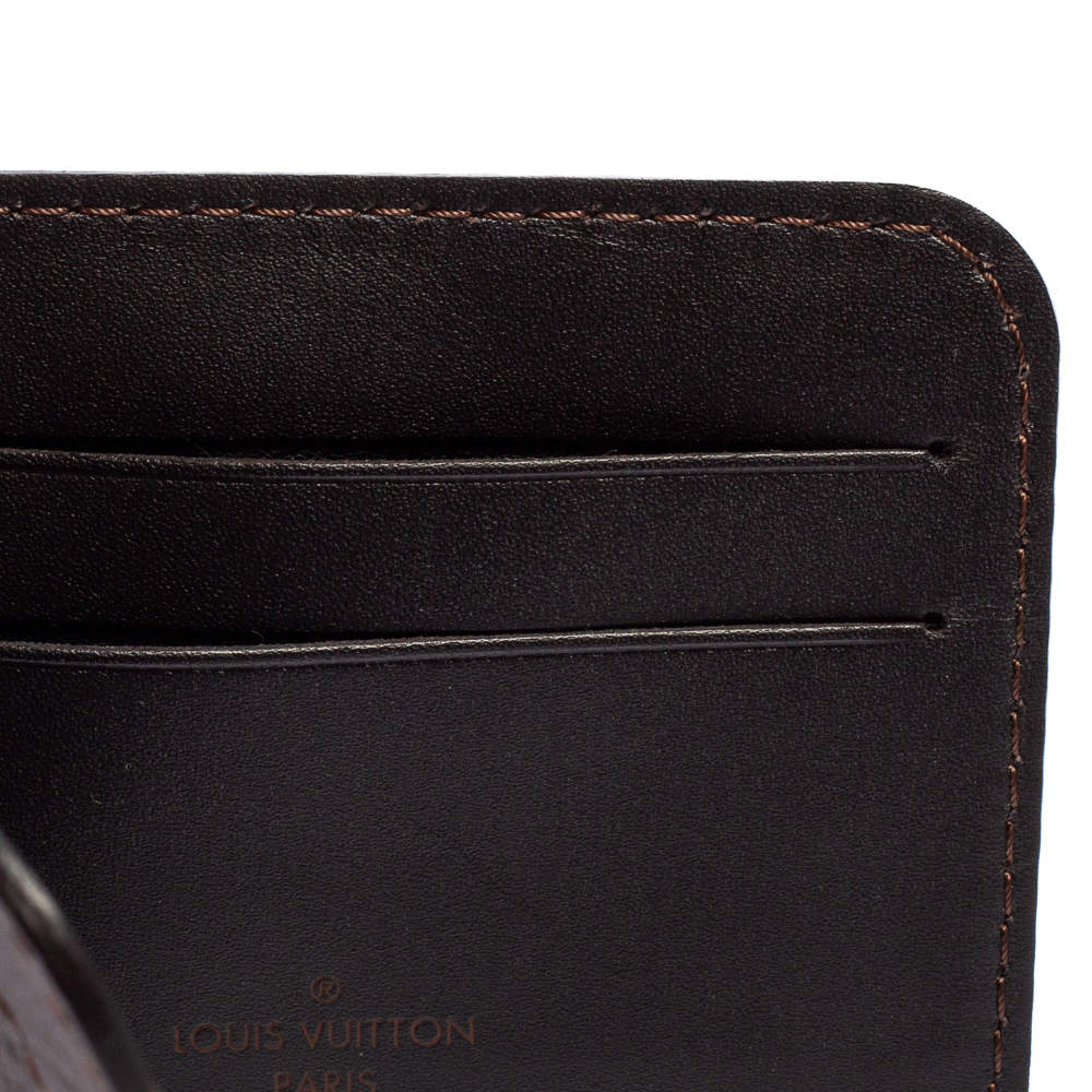Louis Vuitton Coffee Utah Leather Pince Wallet Louis Vuitton