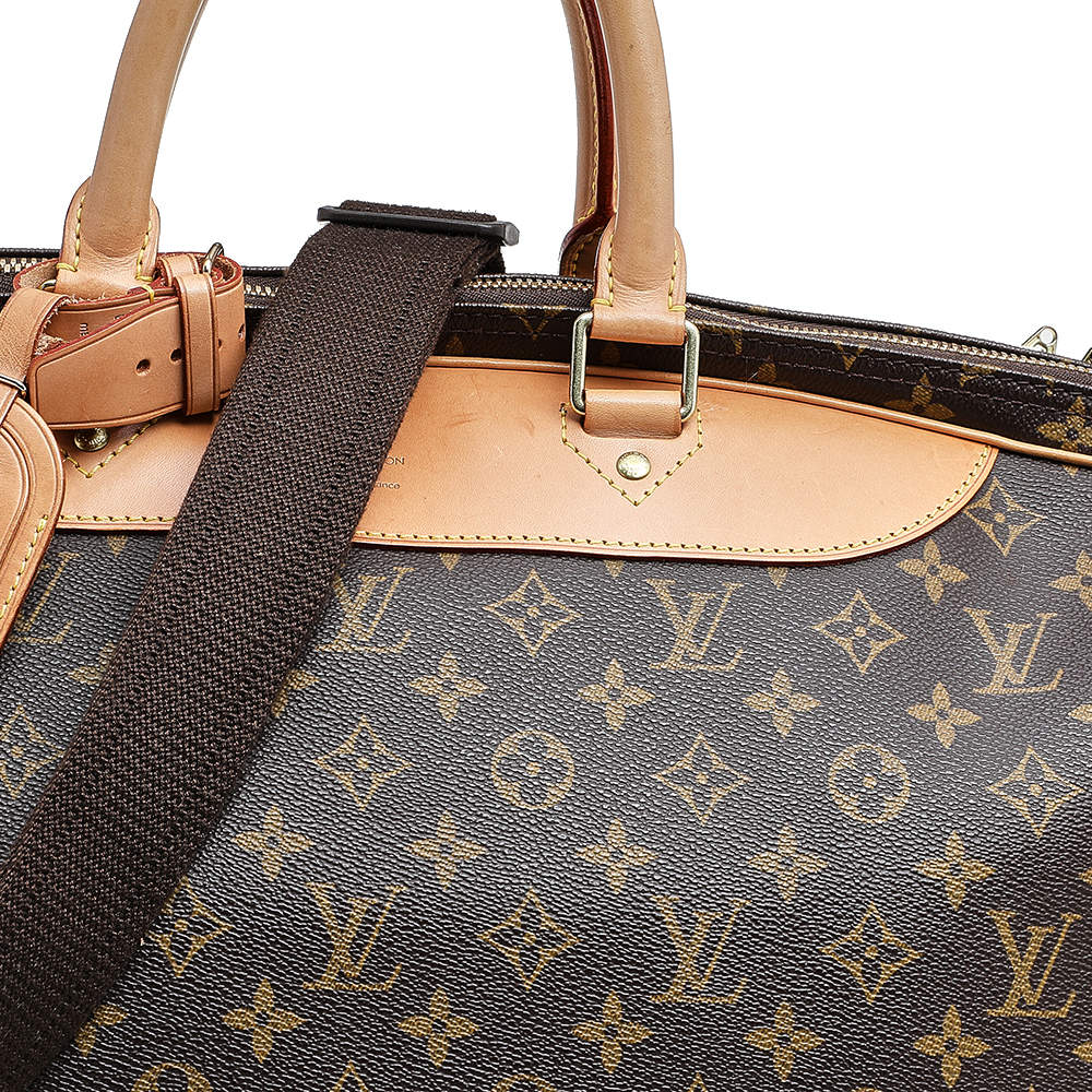 LOUIS VUITTON Monogram Canvas Alize 3 Poche Soft Suitcase Rare! E4038