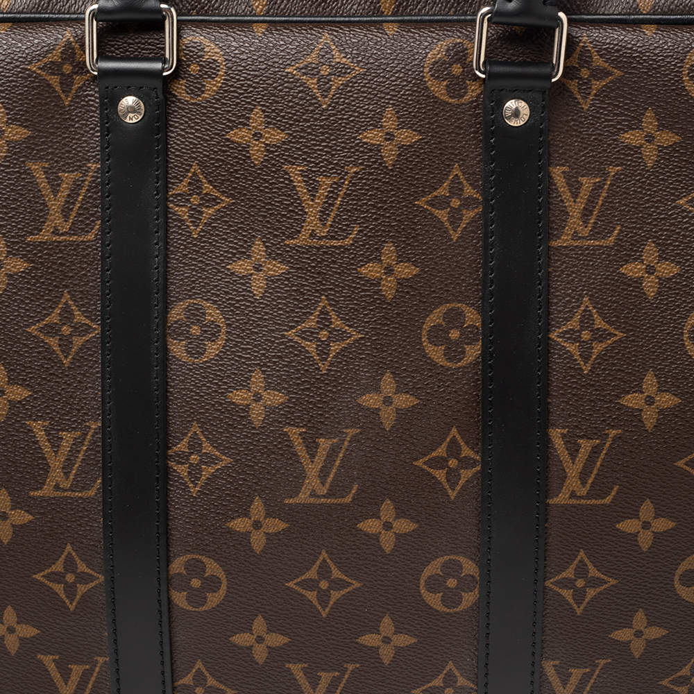Porte documents voyage cloth satchel Louis Vuitton Brown in Cloth - 33995777