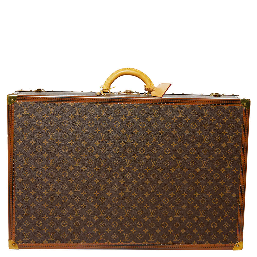 مملوكة مسبقًا Louis Vuitton Monogram Canvas Alzer Trunk Suitcase 75