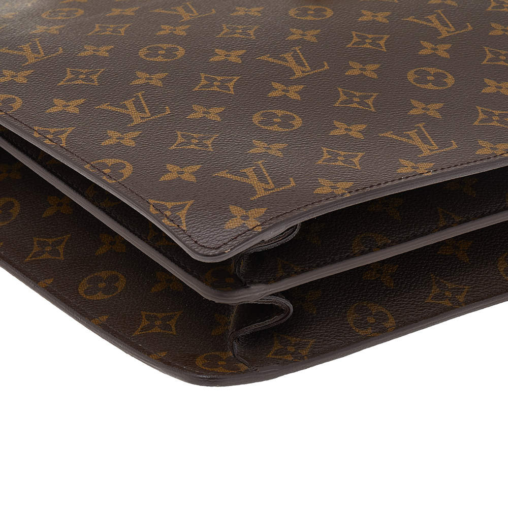 Louis Vuitton, Bags, 0345247 Louis Vuitton Brief Case Serviette Fermoir  Monogram