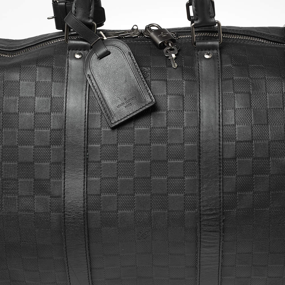 Louis Vuitton Keepall Bandouliere Bag Damier Infini Leather 45 Blue 2174341