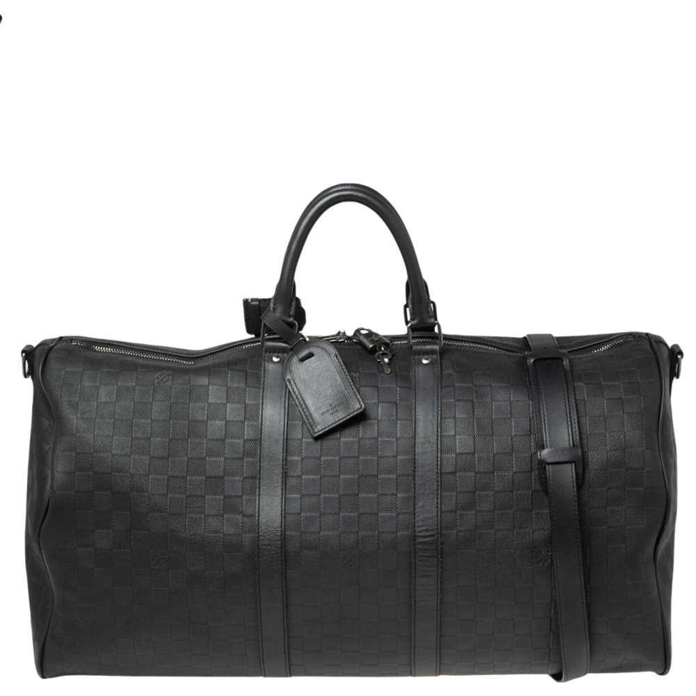 Louis Vuitton Damier Infini Keepall Bandouliere 55 - Black