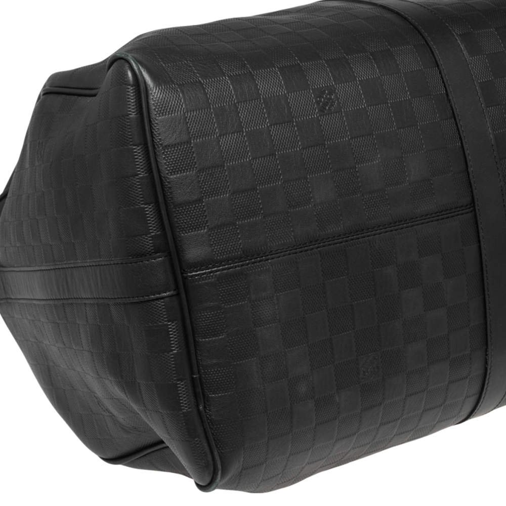 Louis Vuitton Damier Infini Keepall Bandouliere 55 - Black Carry-Ons,  Luggage - LOU783606