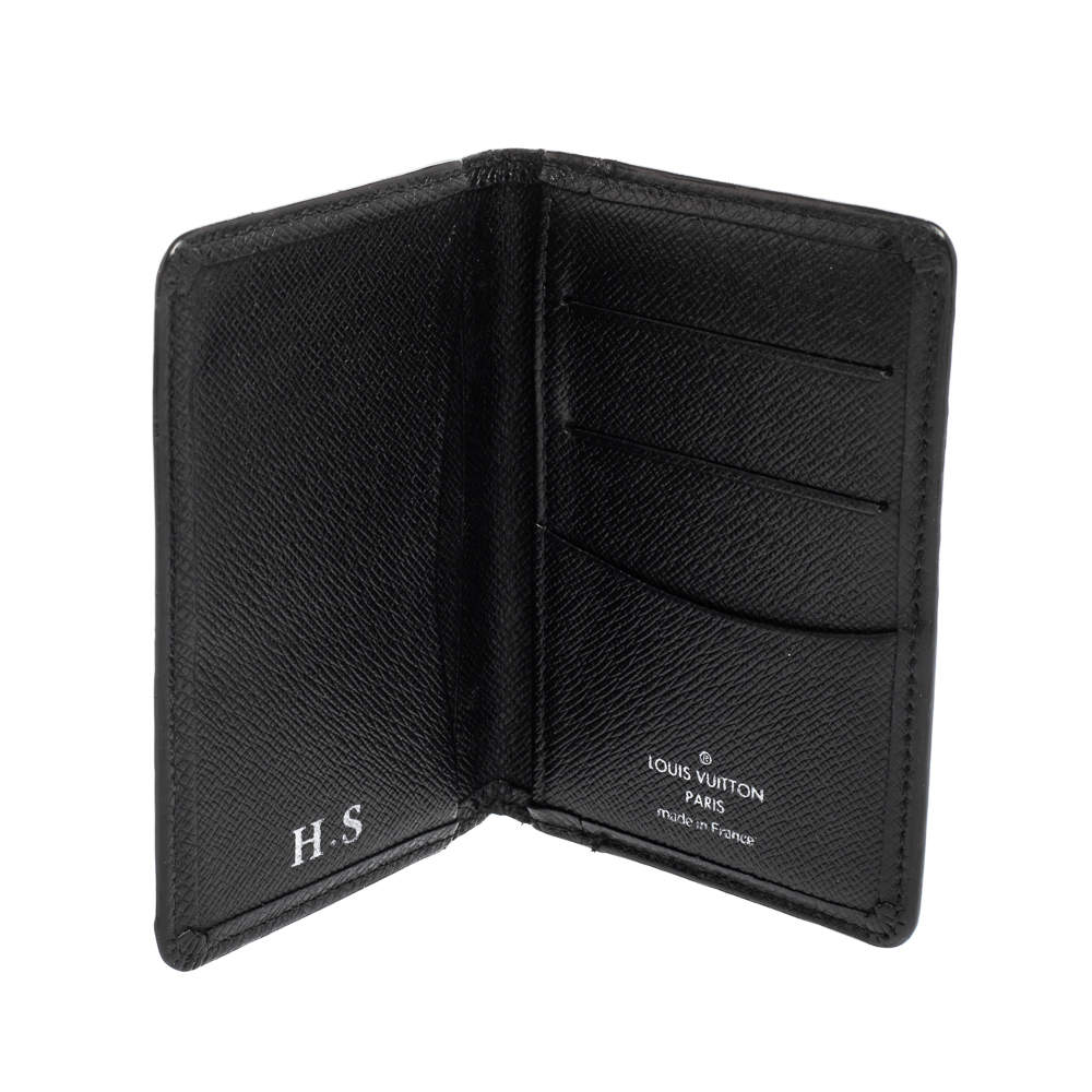 Louis Vuitton Men's Black Leather Pocket Organizer V Asphalt Card Holder –  Luxuria & Co.