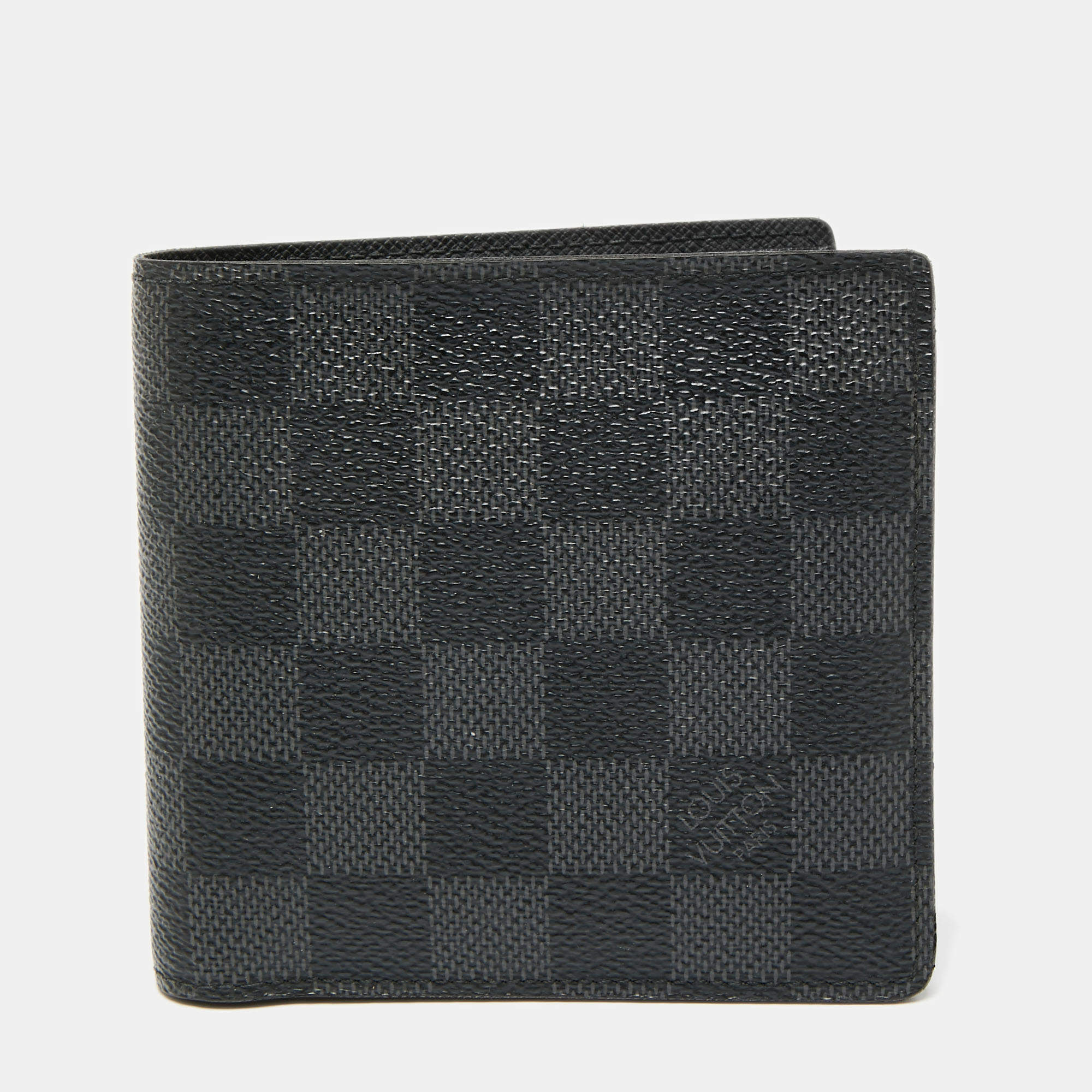 Pre Owned Louis Vuitton Damier Graphite Canvas Marco Wallet