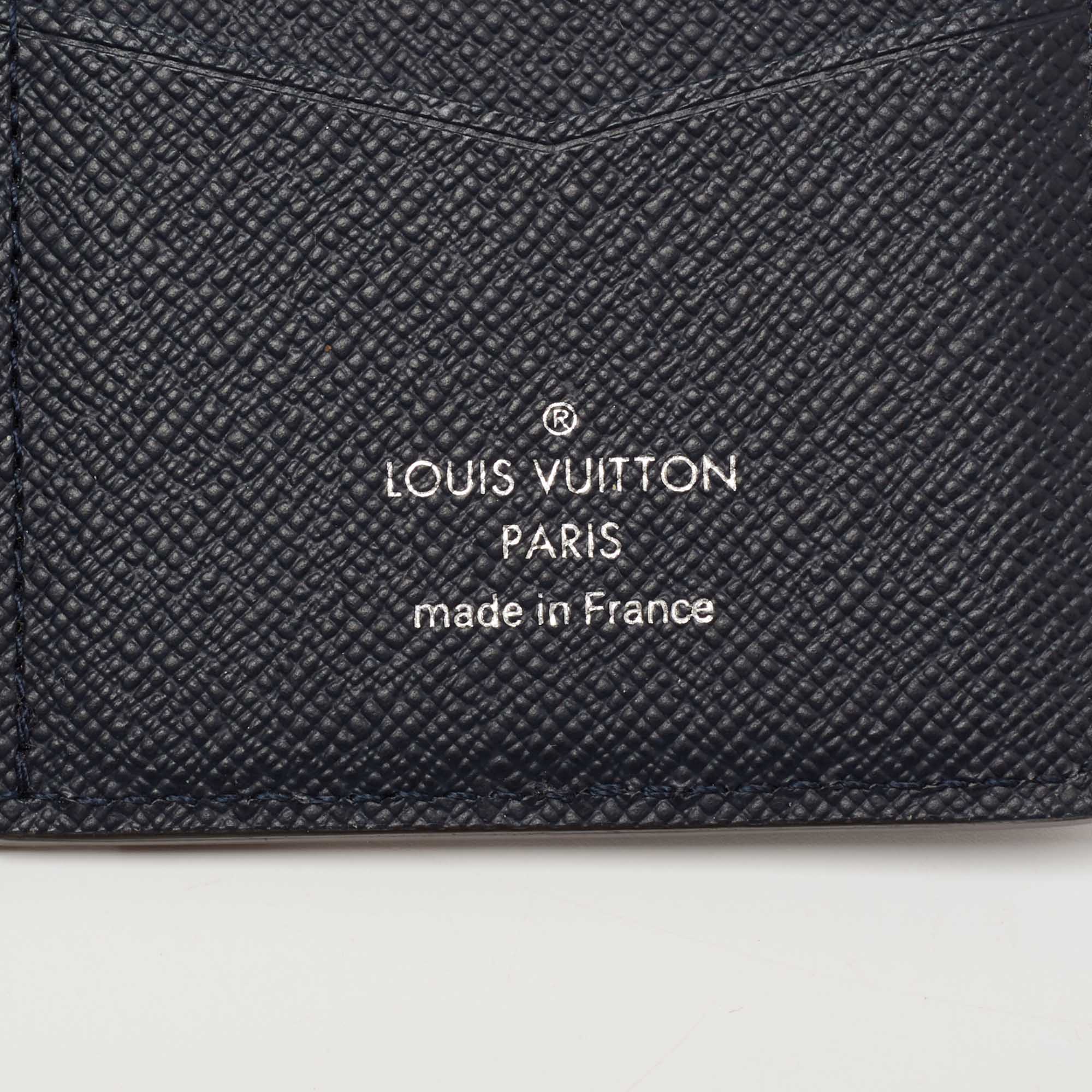 Pocket organizer leather small bag Louis Vuitton Blue in Leather - 25075100
