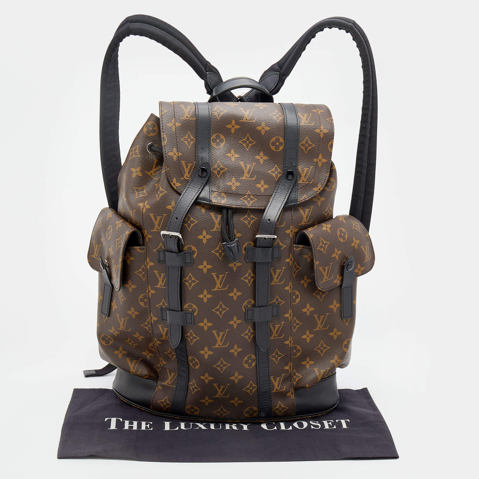 Louis Vuitton Monogram Macassar Christopher Backpack