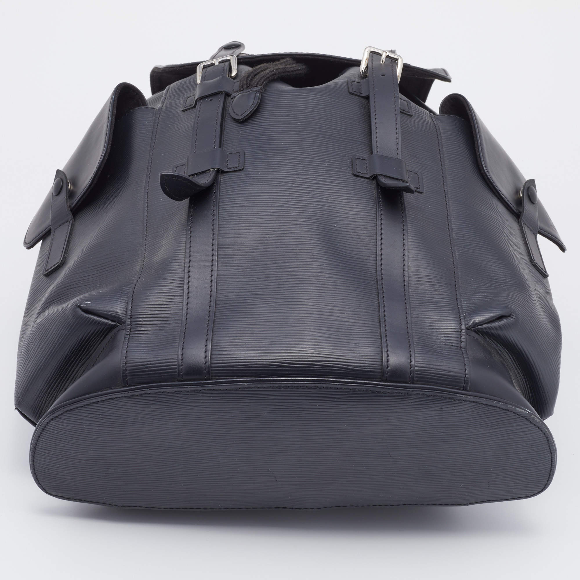 Christopher backpack leather bag Louis Vuitton Grey in Leather - 35070313