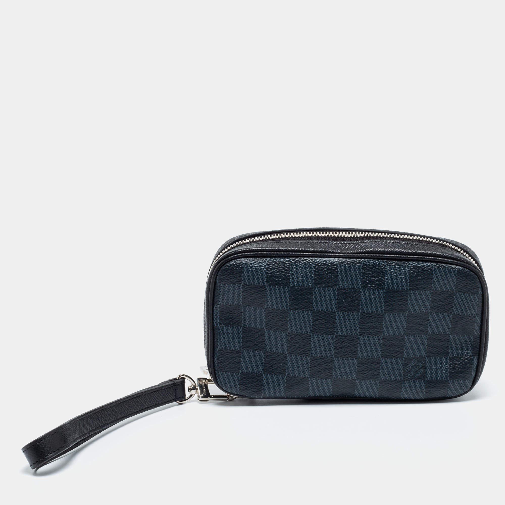 Pre Owned محفظة لوي فيتون سوفت كانفاس دامييه كوبالت بسحاب