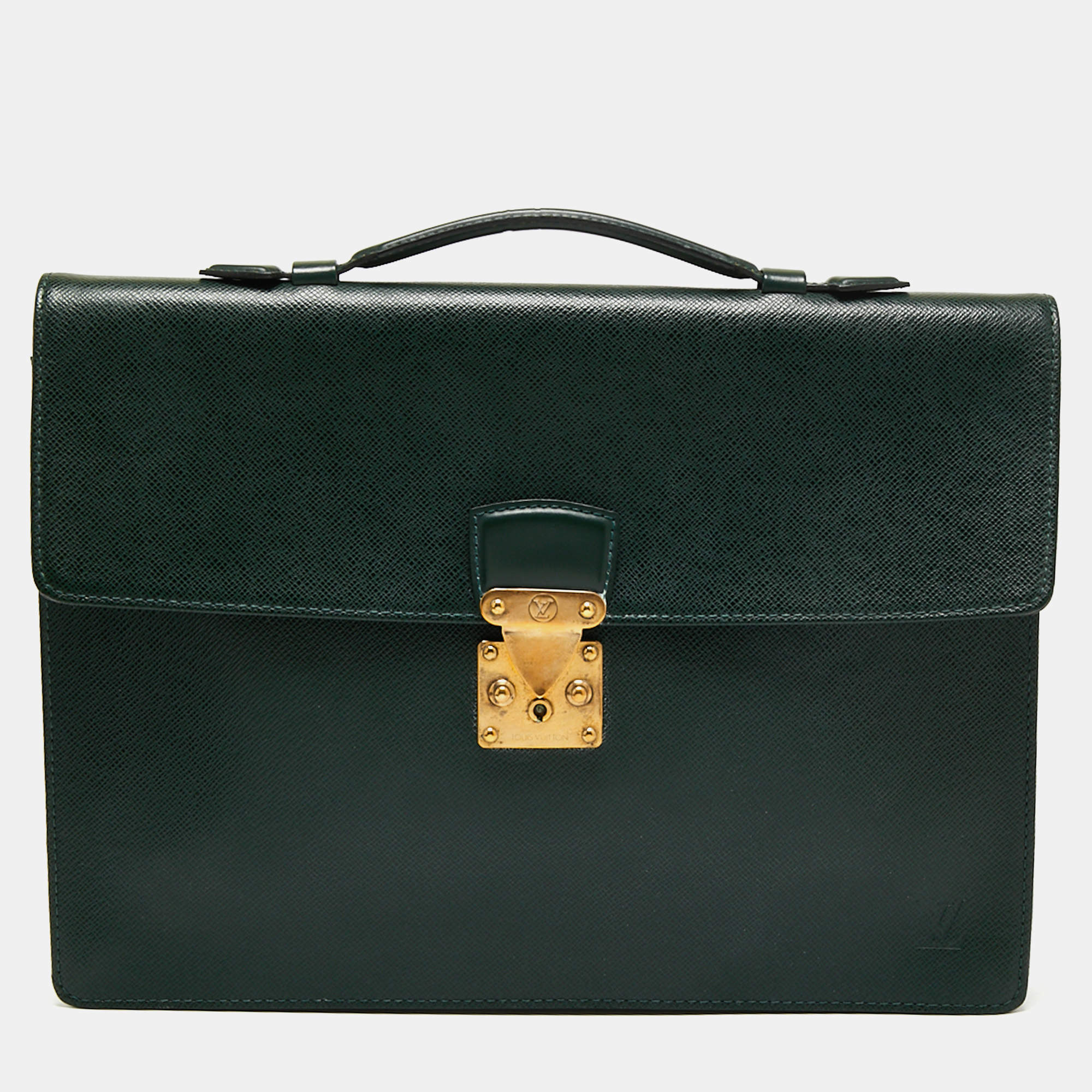 Louis Vuitton Episea Taiga Leather Serviette Kourad Briefcase Louis ...