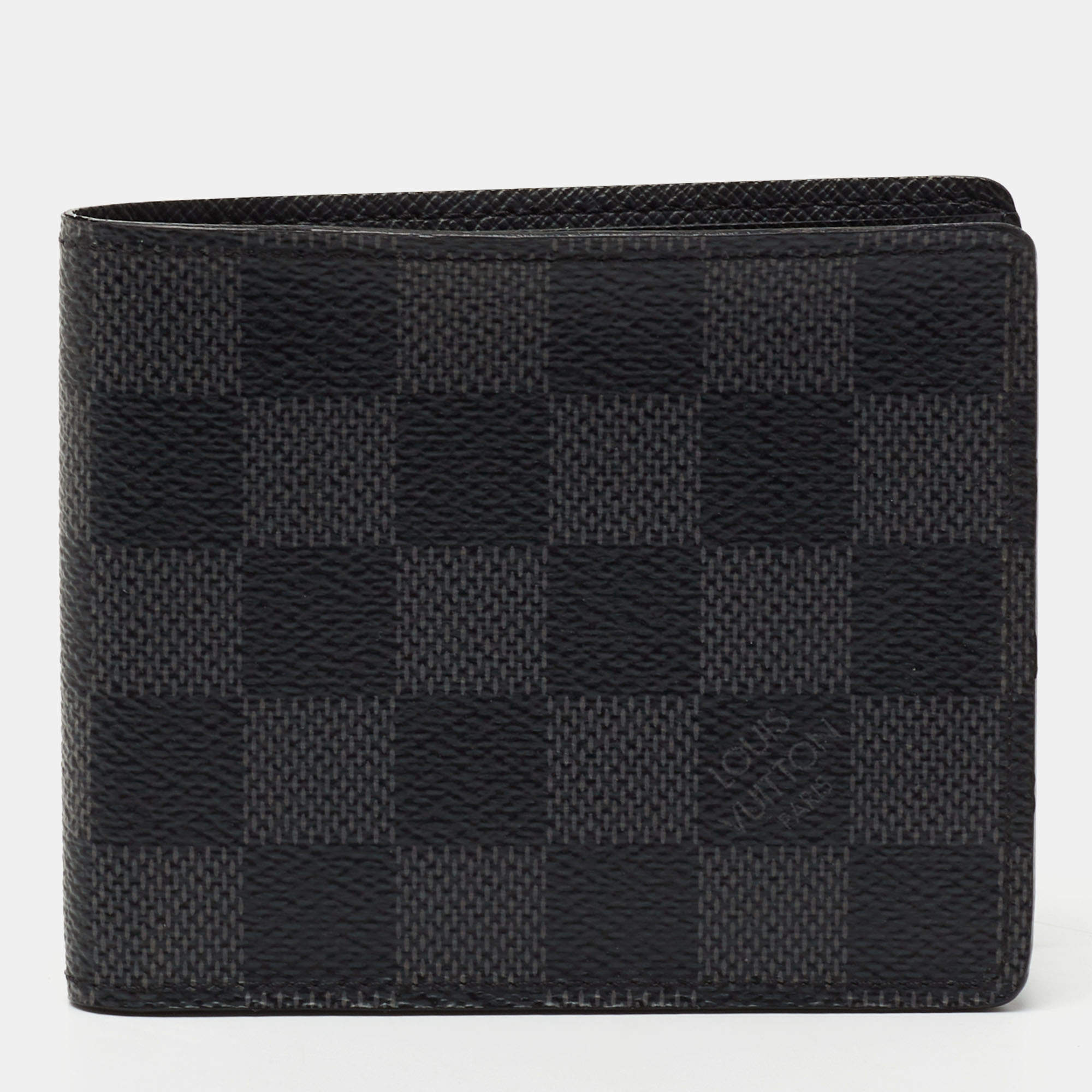 Pre Owned Louis Vuitton Damier Graphite Canvas Bifold Wallet