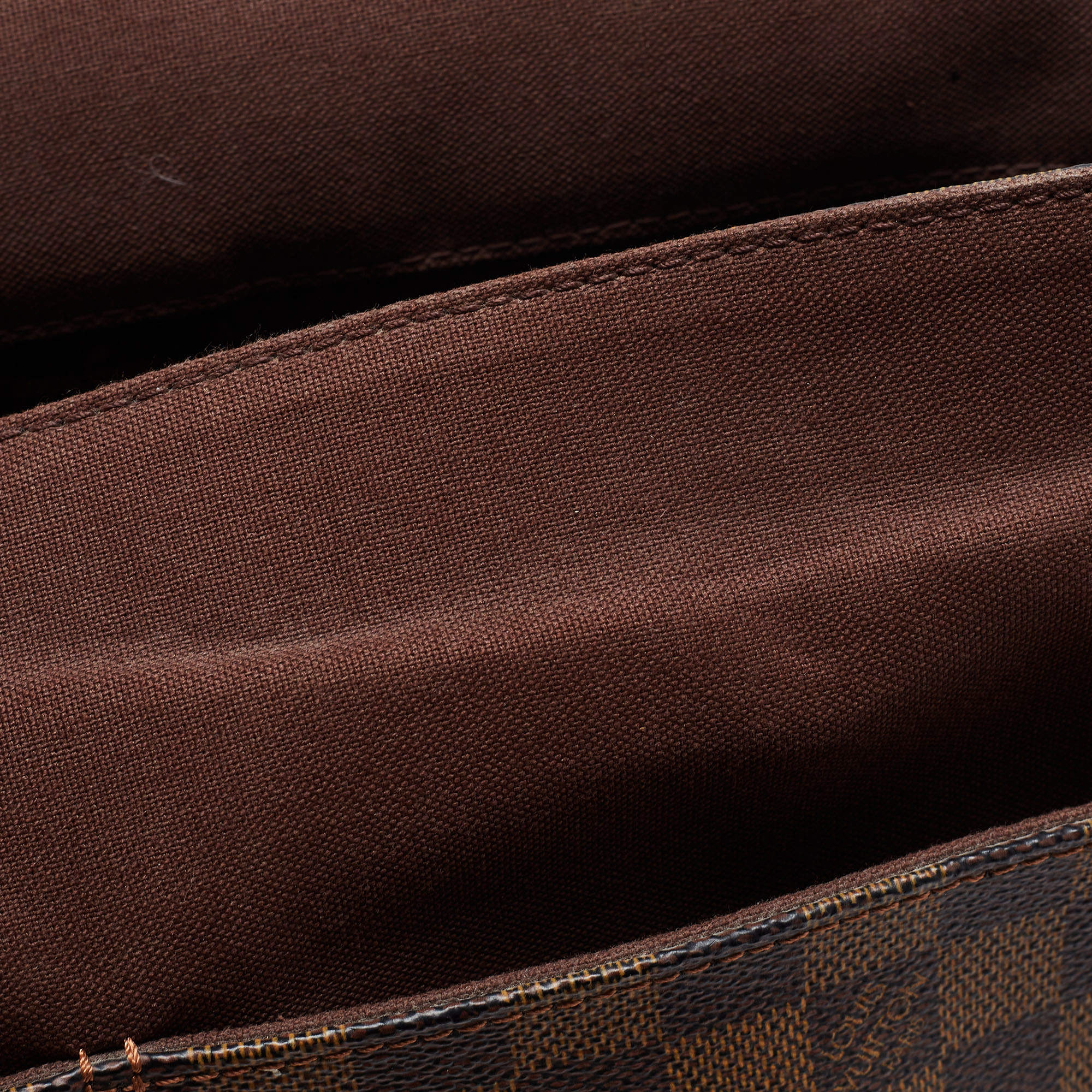 Louis Vuitton Brown Damier Ebene Bastille Messenger Bag Leather Cloth  Pony-style calfskin ref.187565 - Joli Closet