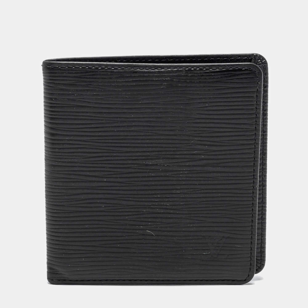 Pre Owned Louis Vuitton Black Epi Leather Bifold Wallet