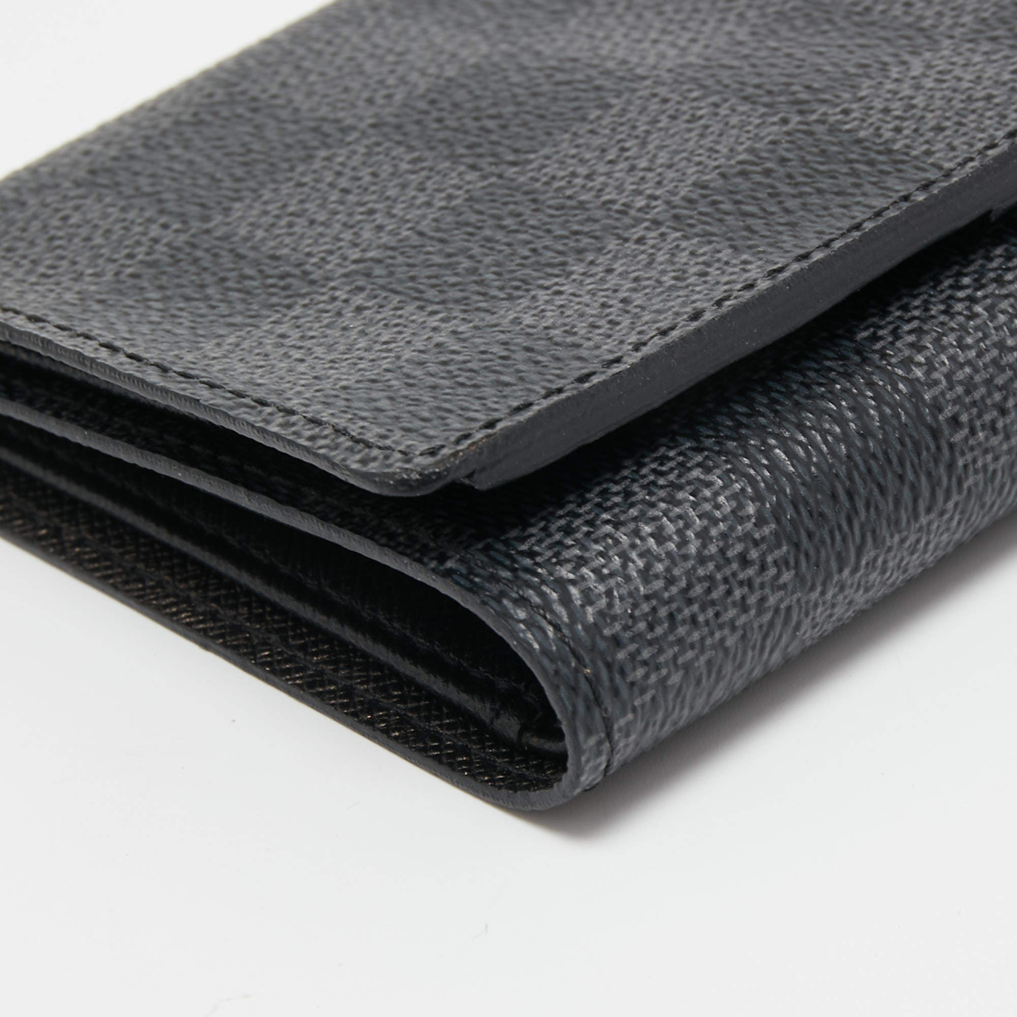 Louis Vuitton 1211 Damier Graphite Canvas Wallet Card Case N63096 Trifold