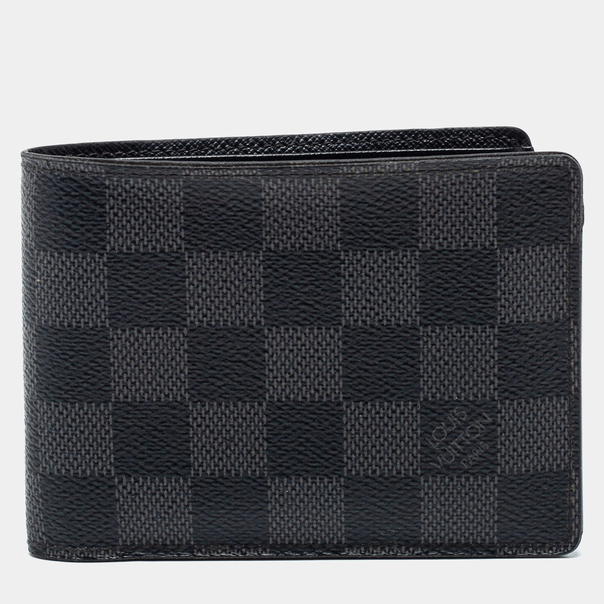 Pre Owned Louis Vuitton Damier Graphite Canvas Multiple Wallet