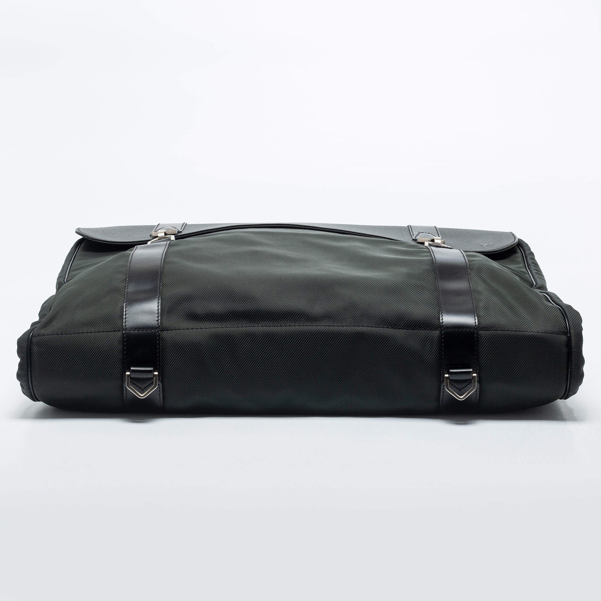 Louis Vuitton Black/Green Taiga Leather and Nylon Gibeciere Garment Bag  Louis Vuitton