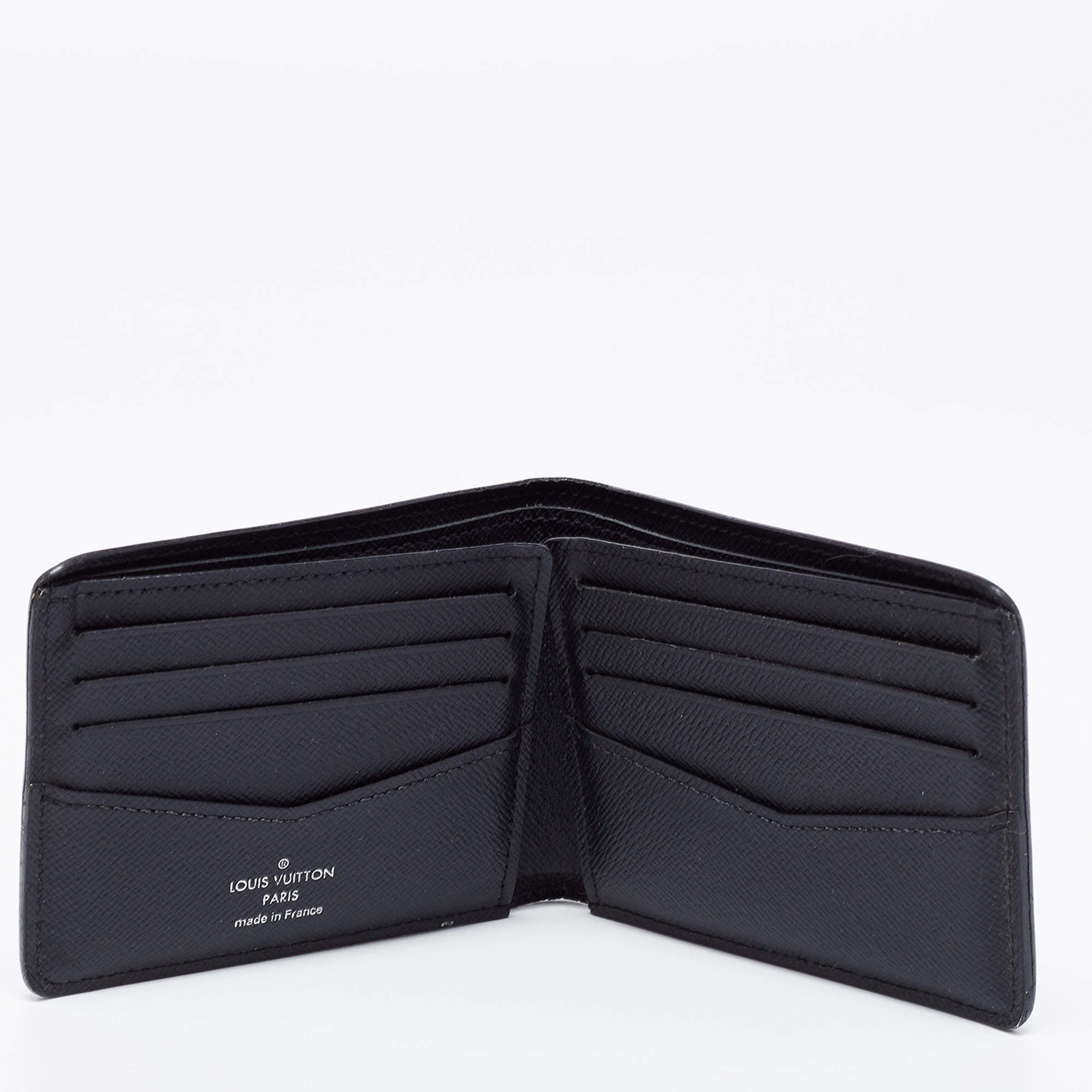 Louis Vuitton Mens Slender Wallet M62294 Epi Leather Black