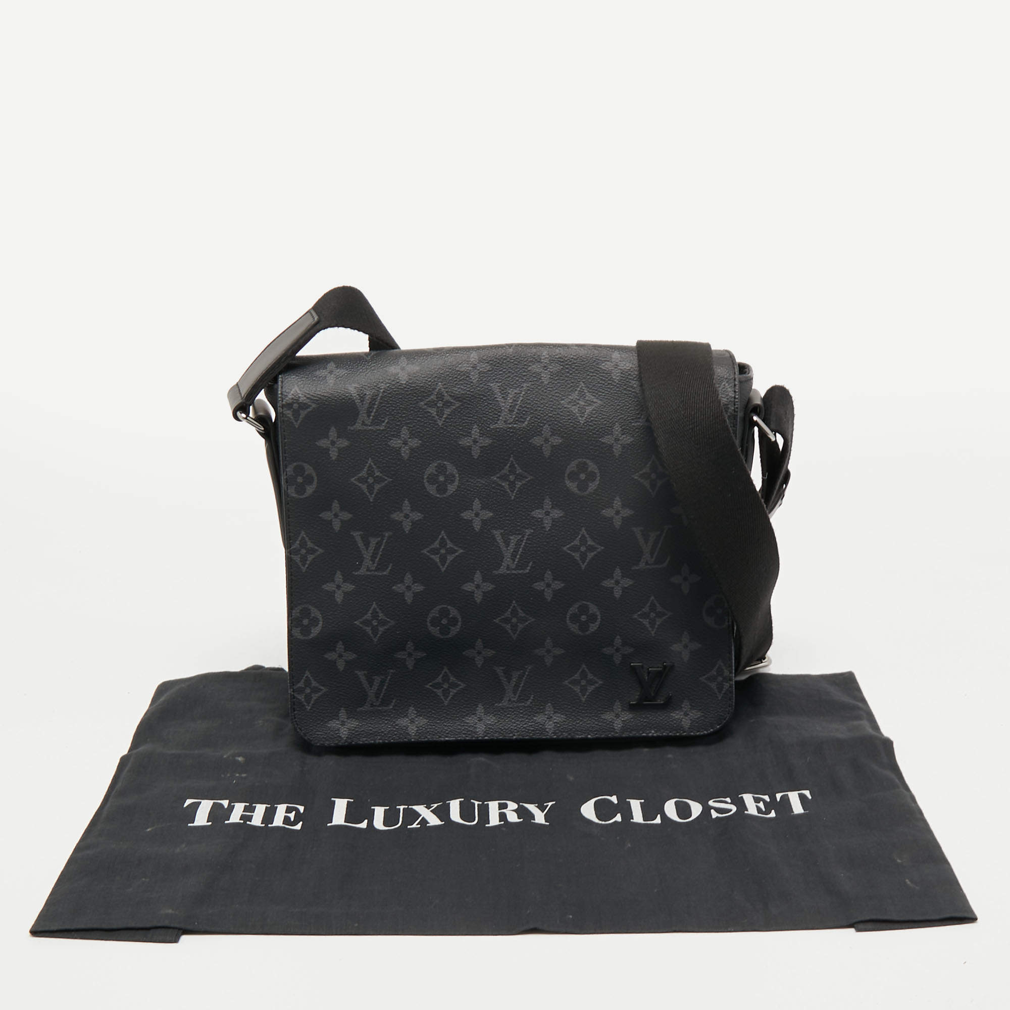 President cloth bag Louis Vuitton Black in Cloth - 11237699