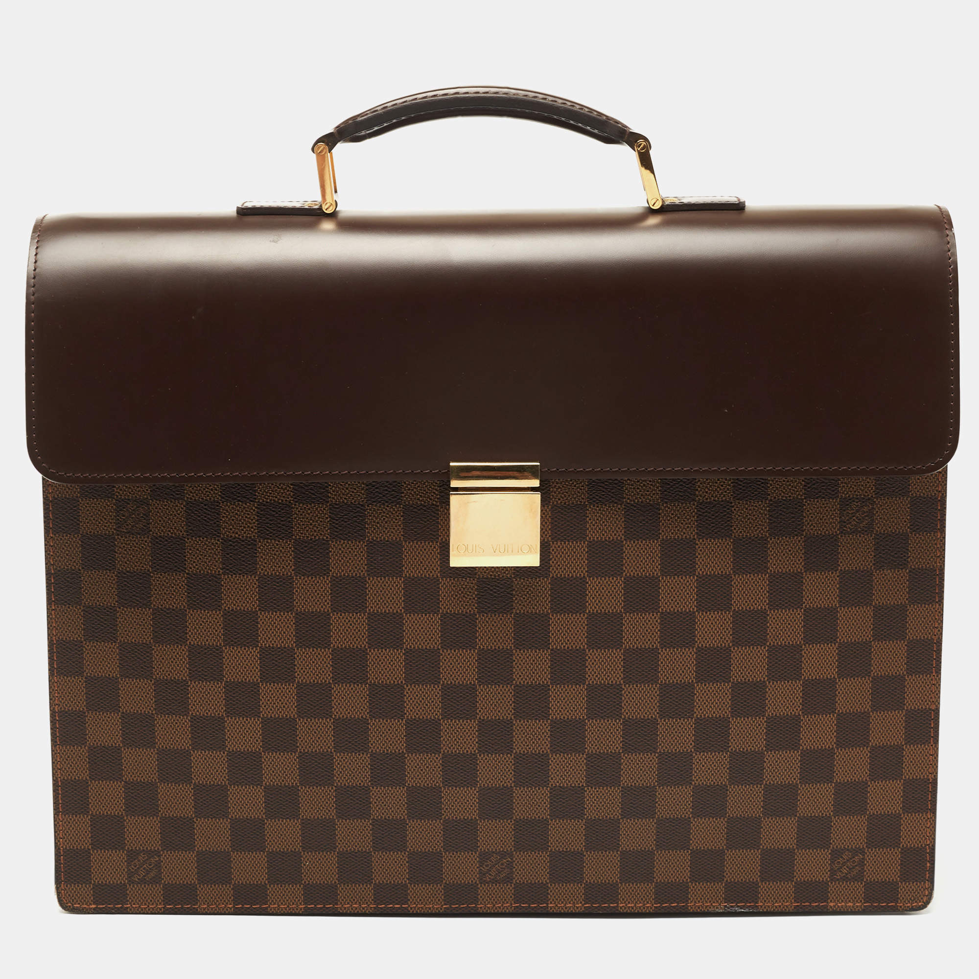 Pre Owned Louis Vuitton Damier Ebene Canvas Altona Briefcase GM