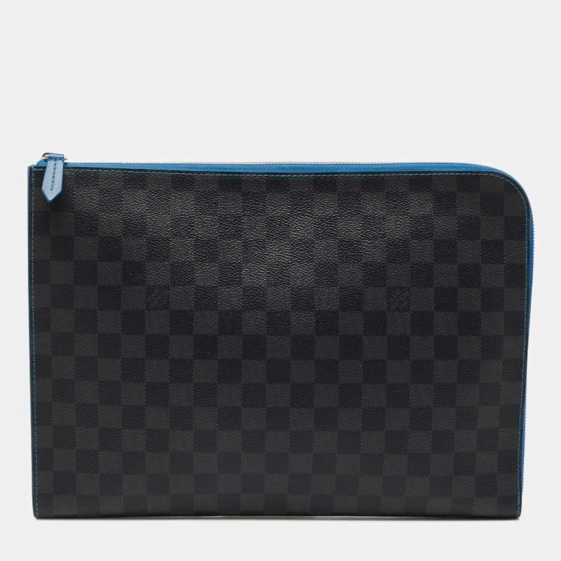 Louis Vuitton Blue Damier Graphite Canvas Pochette Jour GM 