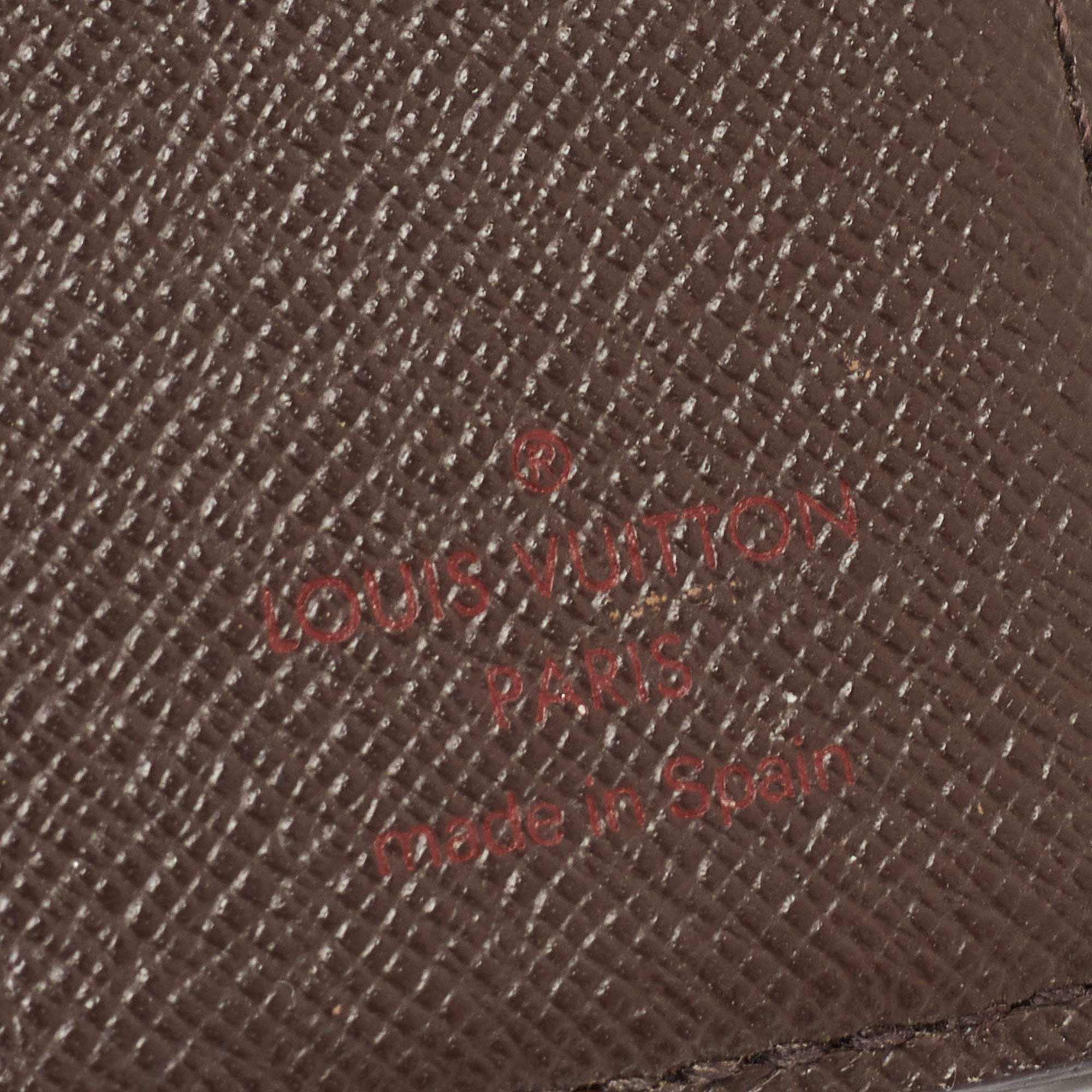 Louis Vuitton Brown Damier Ebene Portefeuille Marco Wallet Cloth ref.908725  - Joli Closet