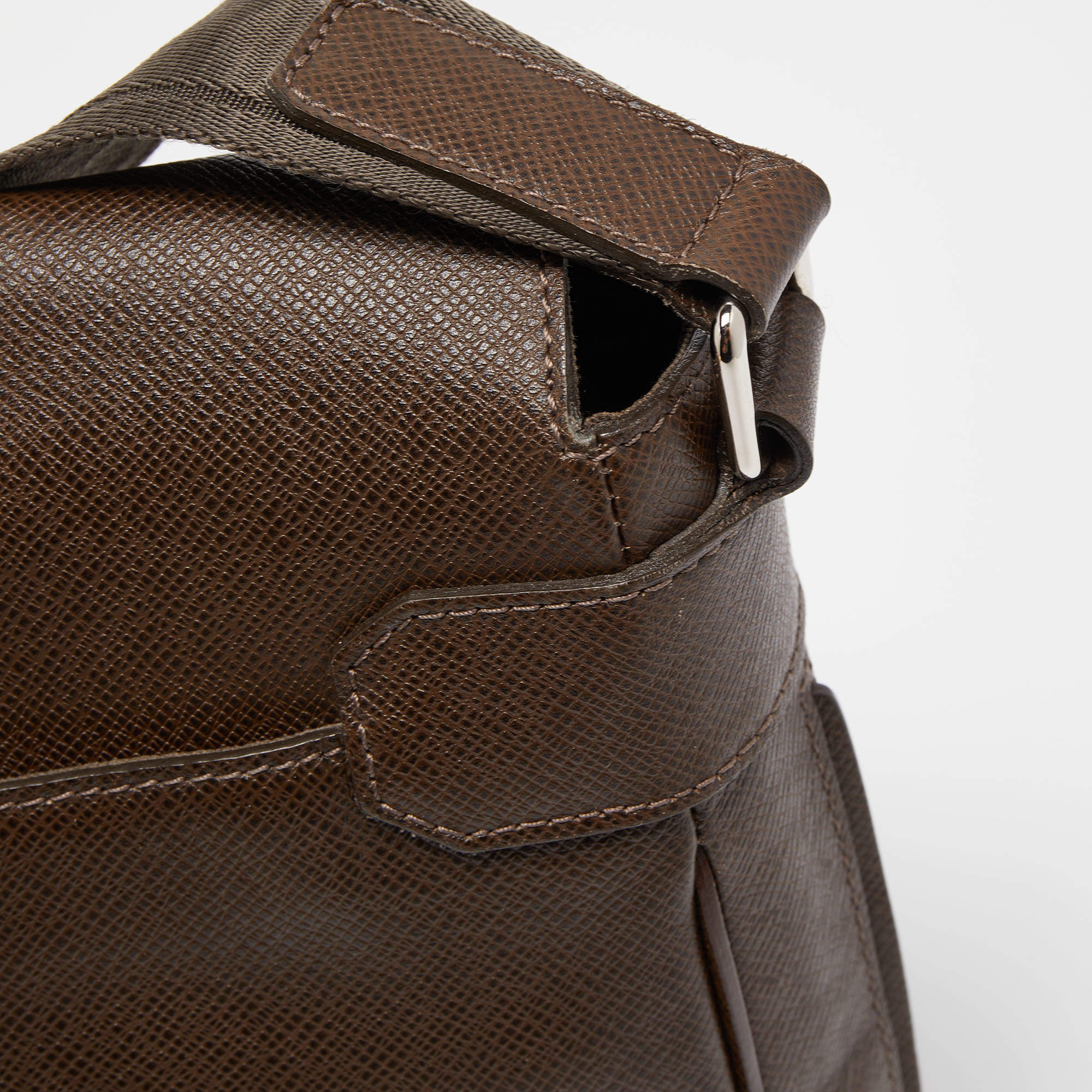 Louis Vuitton LOUIS VUITTON Bag Taiga Men's Shoulder Anton PM Acajou M34410  Dark Brown
