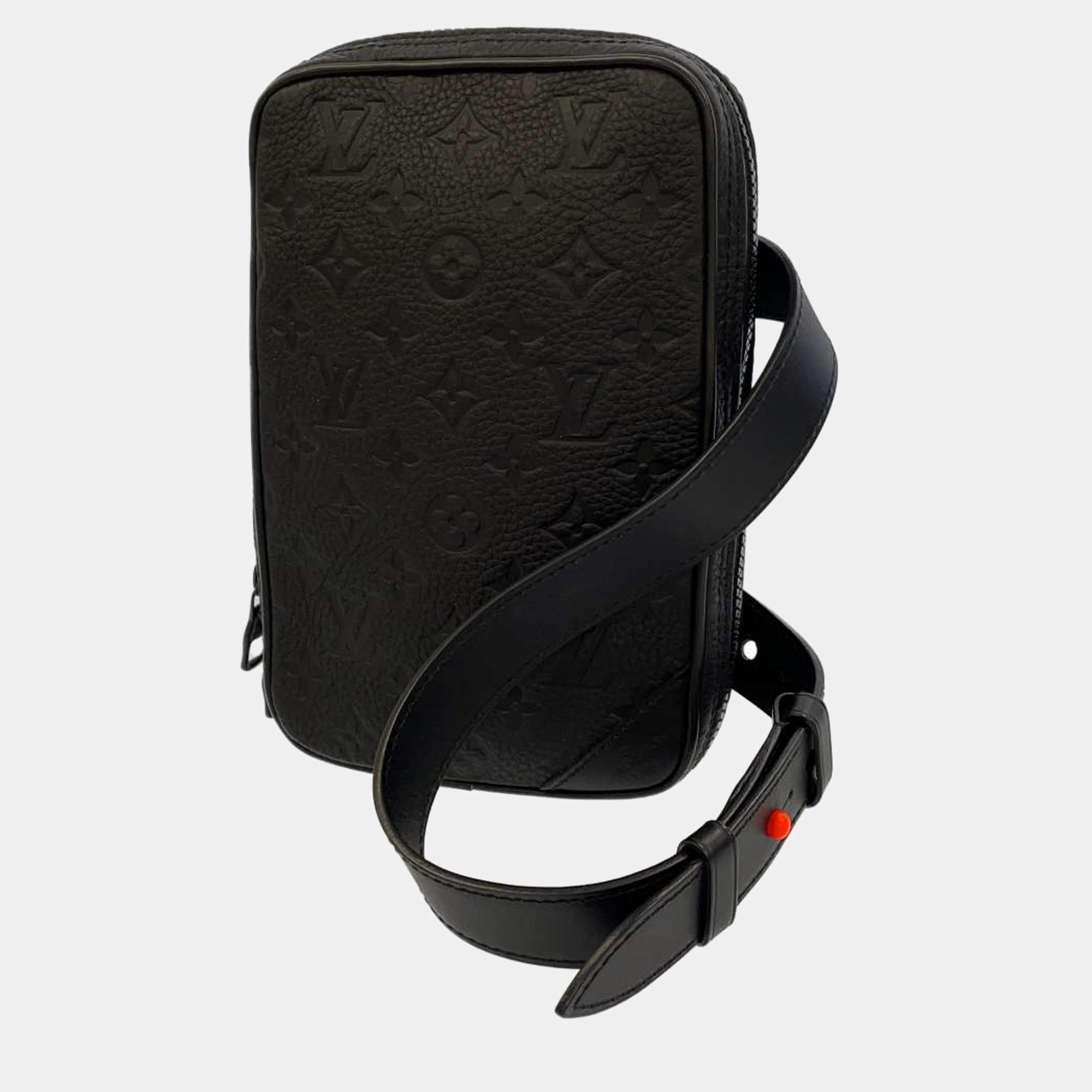 Louis Vuitton Black Monogram Leather Utility Bag Vuitton | TLC